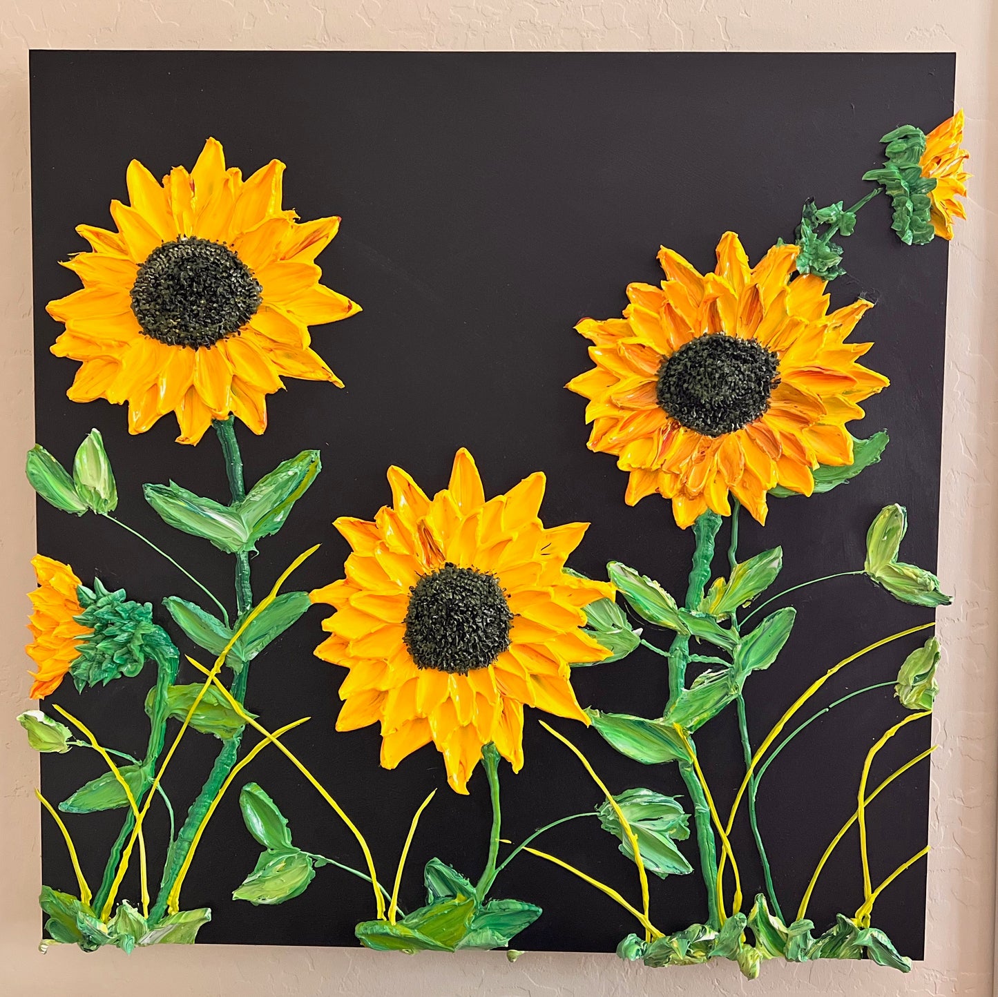 Pop of Sunflowers 30x30x2.5 (SOLD)