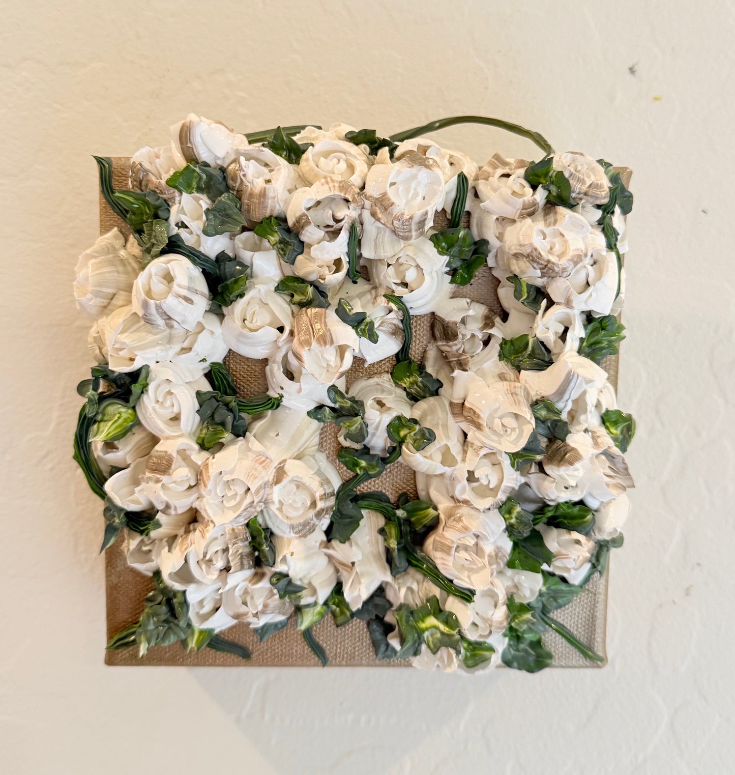 White and Bronze Tulips 6x6x1.5