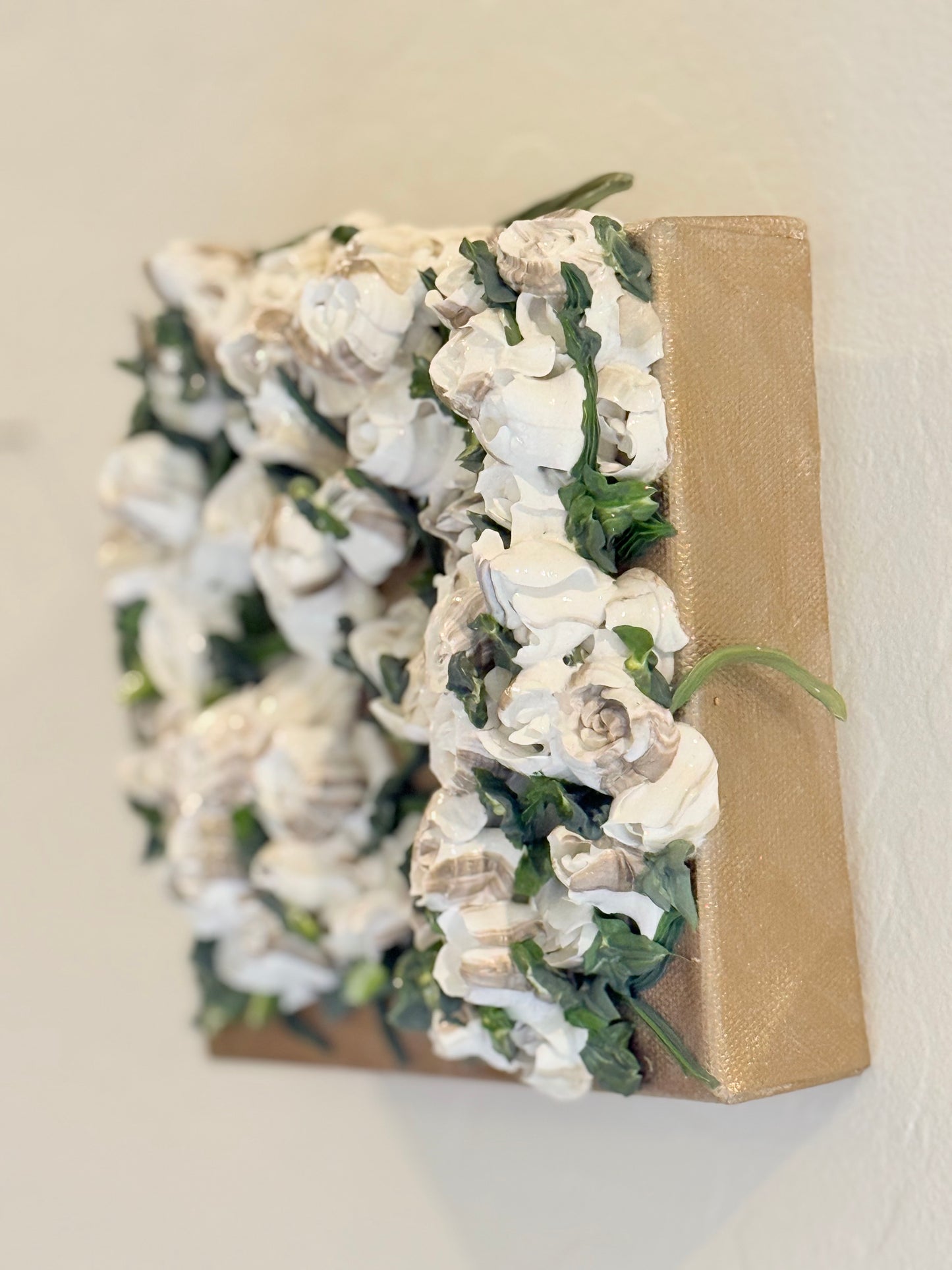 White and Bronze Tulips 6x6x1.5