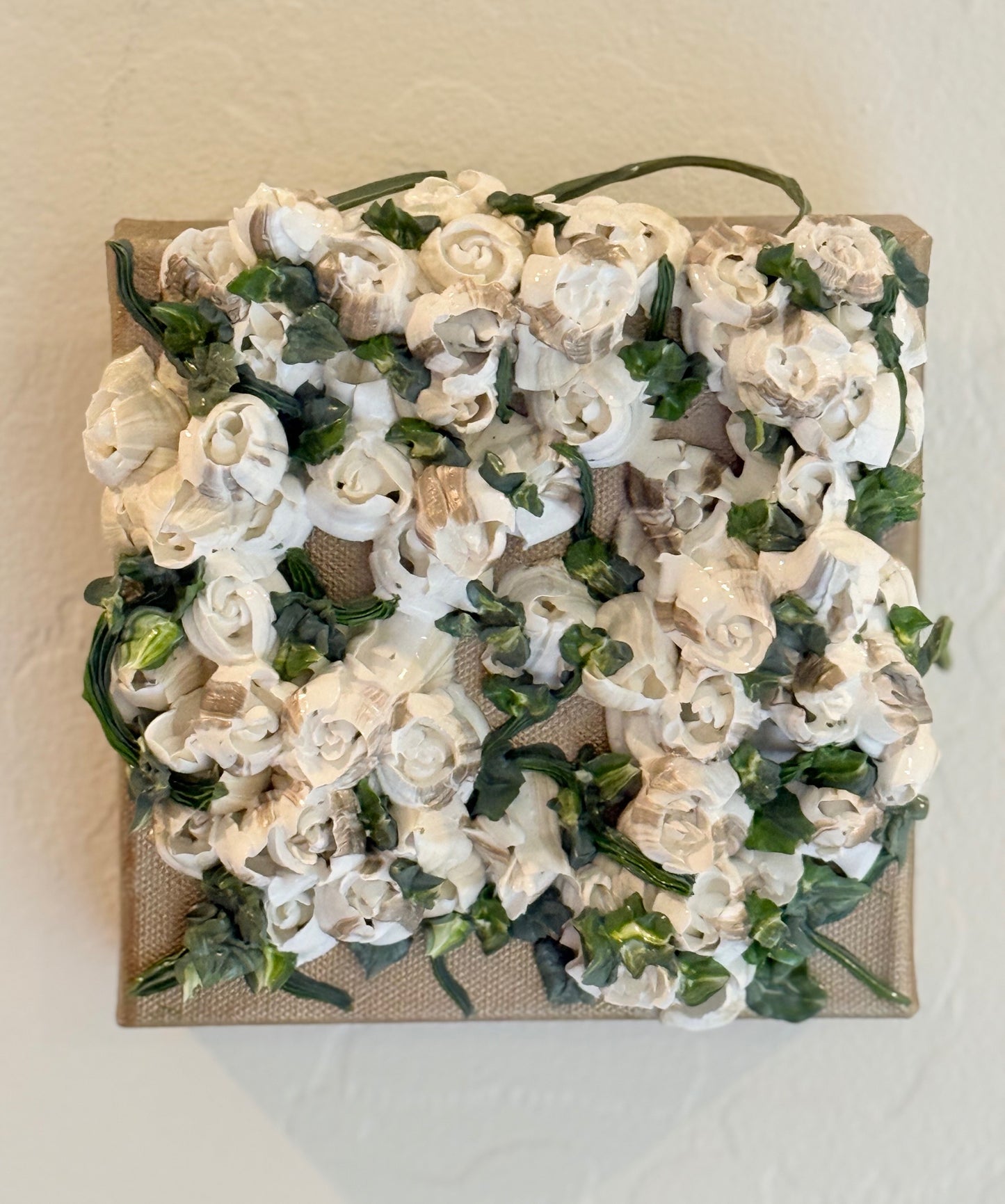 White and Bronze Tulips 6x6x1.5