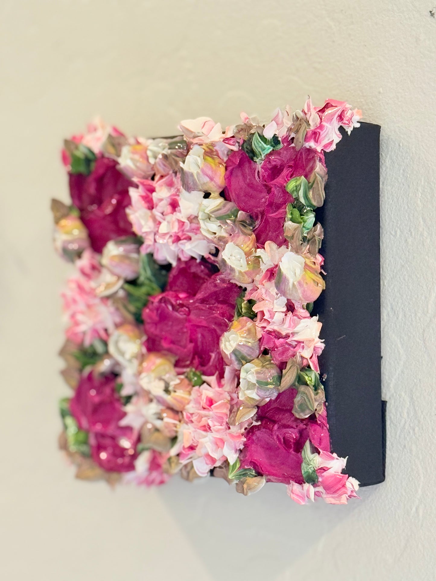 Happy Magenta Flowers 6x6x1.5