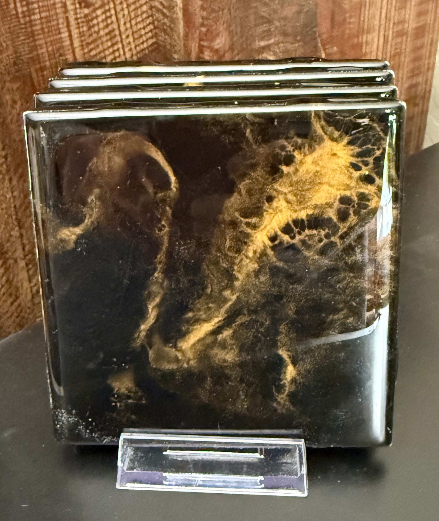 Coasters - vibrant gold and black