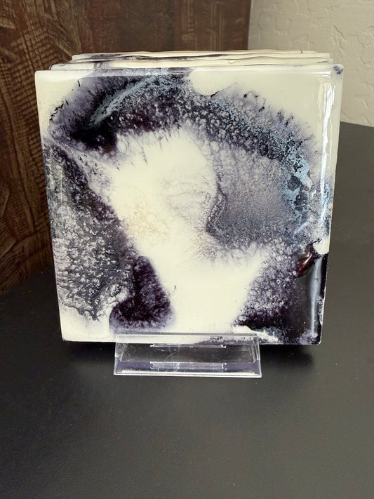 Coasters - Black, silver and pearl