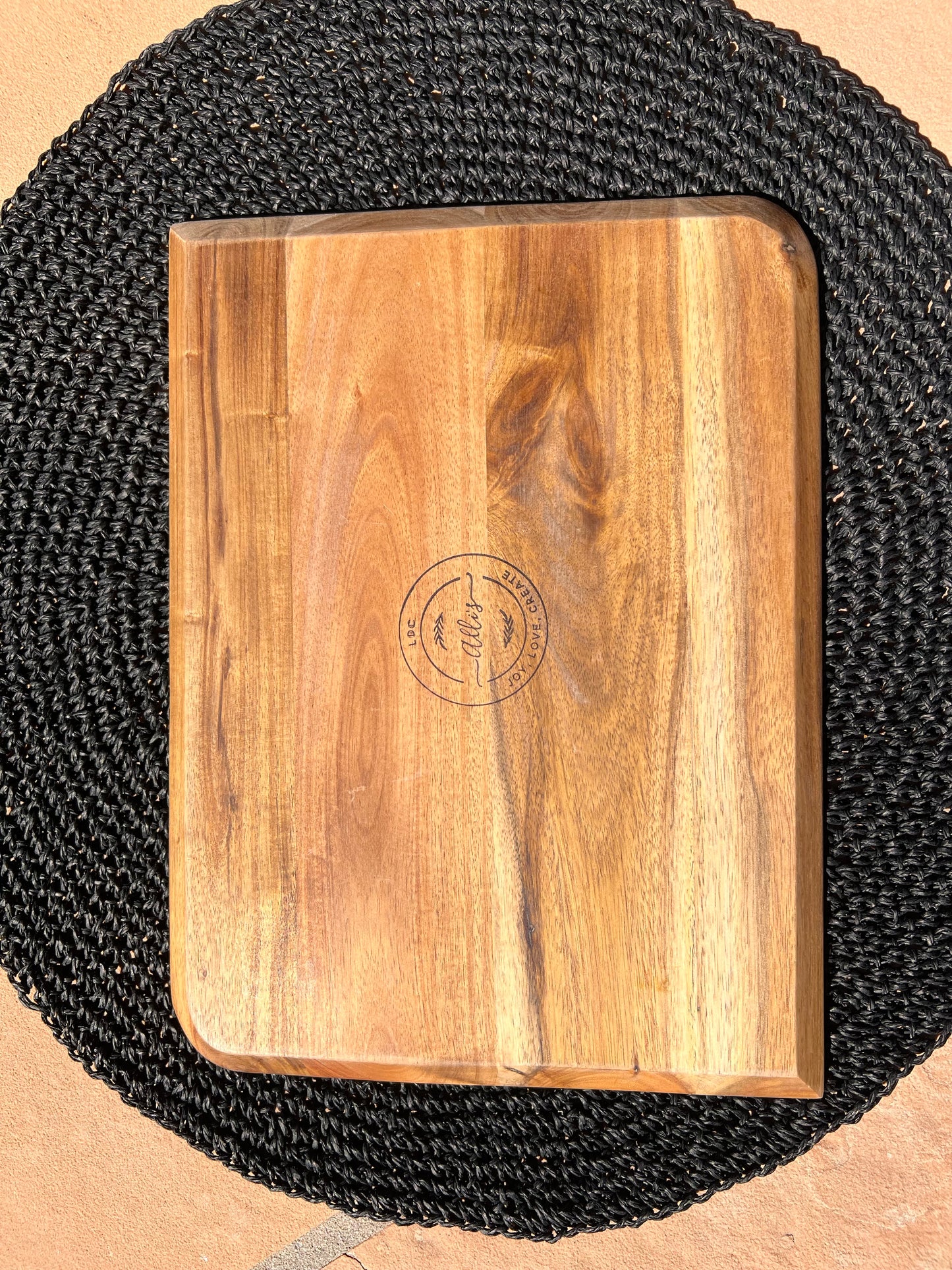 Resin Serving Tray- Gold in the Middle 8.5x11.5x.5 (SOLD)