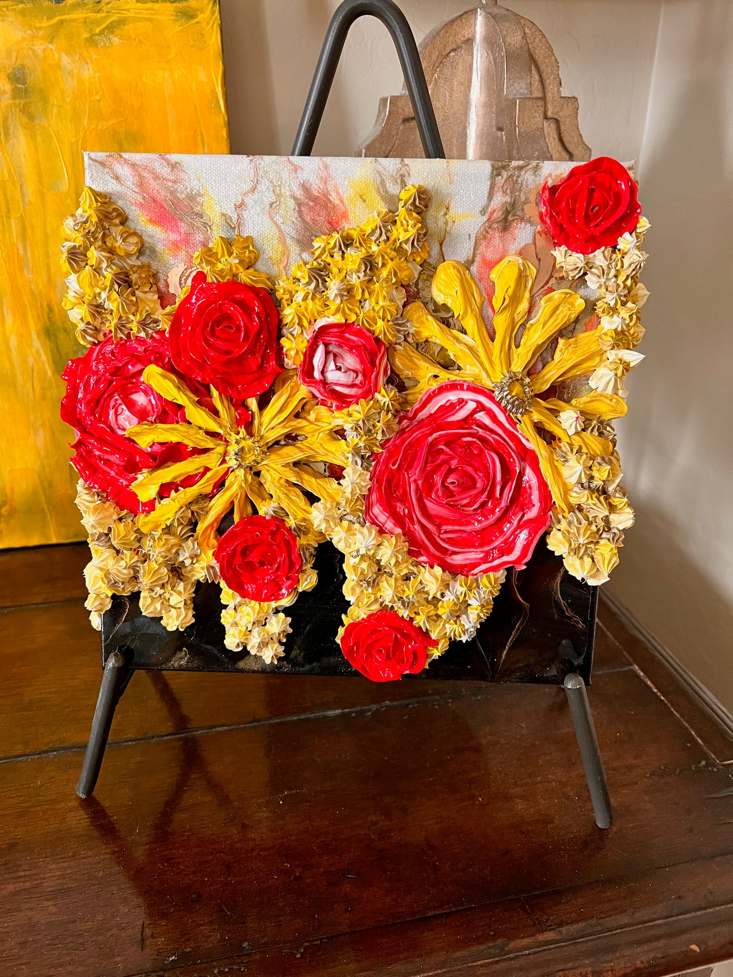 Red and Yellow Flowers 10x10x1.5