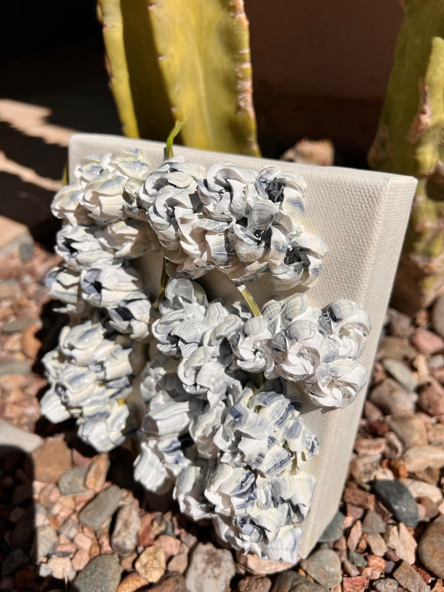 White and Payne's Grey Tulips 6x6x1.5