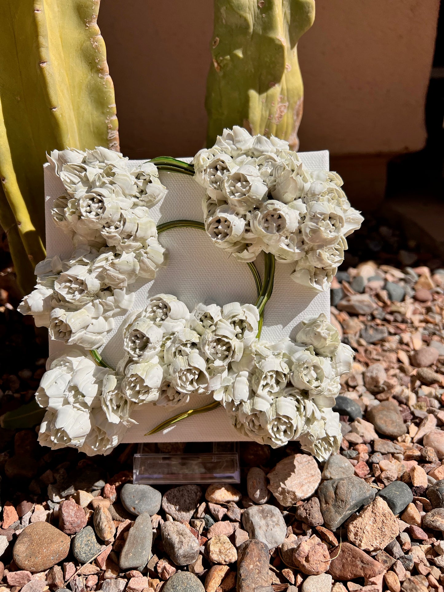 White and Sage Tulips 6x6x1.5