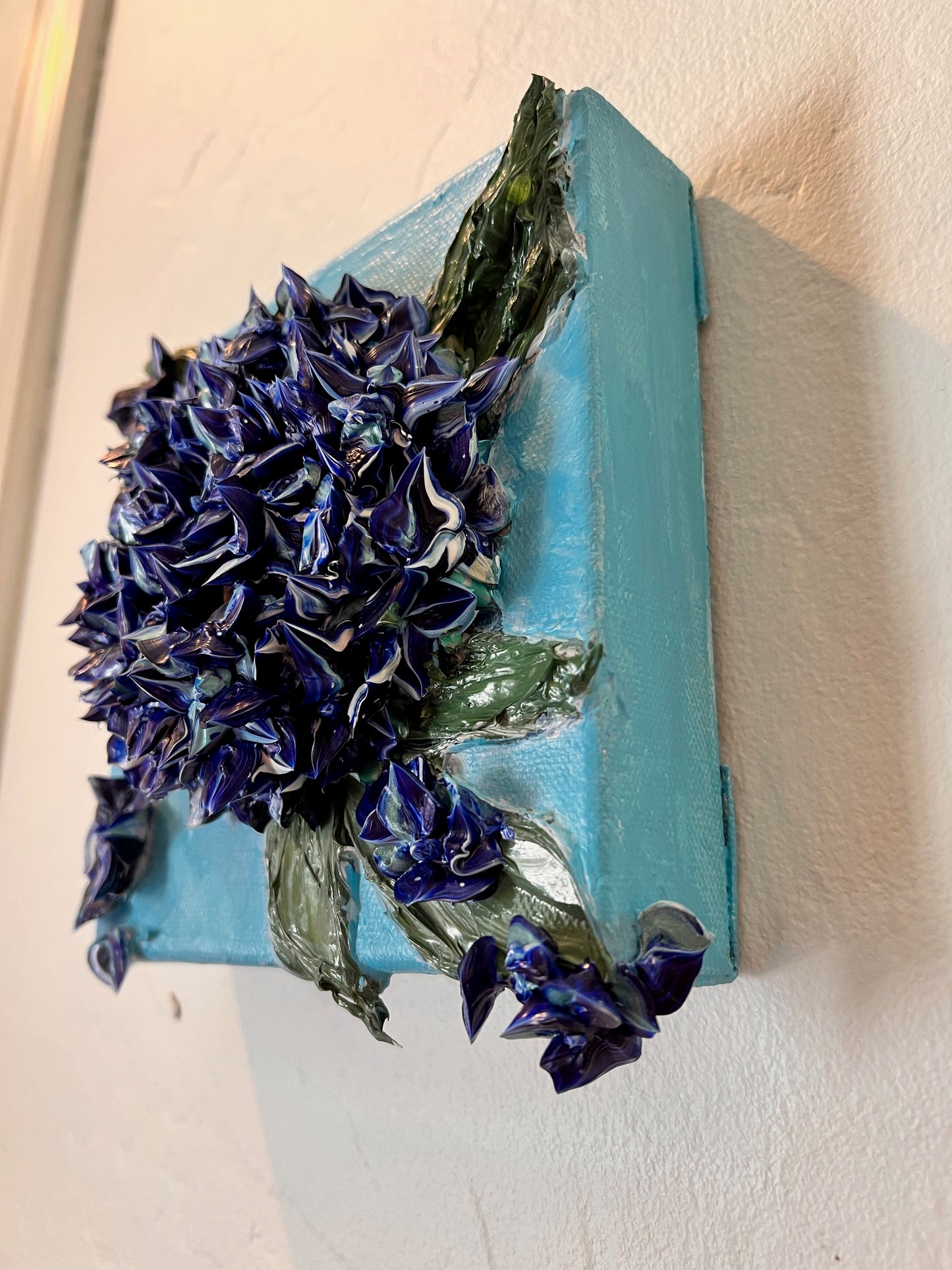 Full Bloom Blue Hydrangea 6x6x1.5 (SOLD)