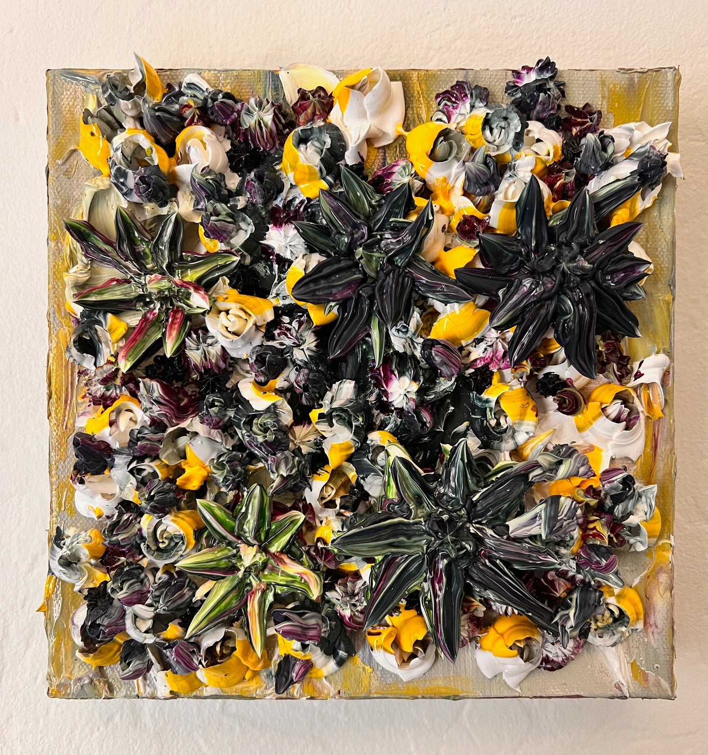 Field of flowers and succulents 8x8x1.5 (SOLD)