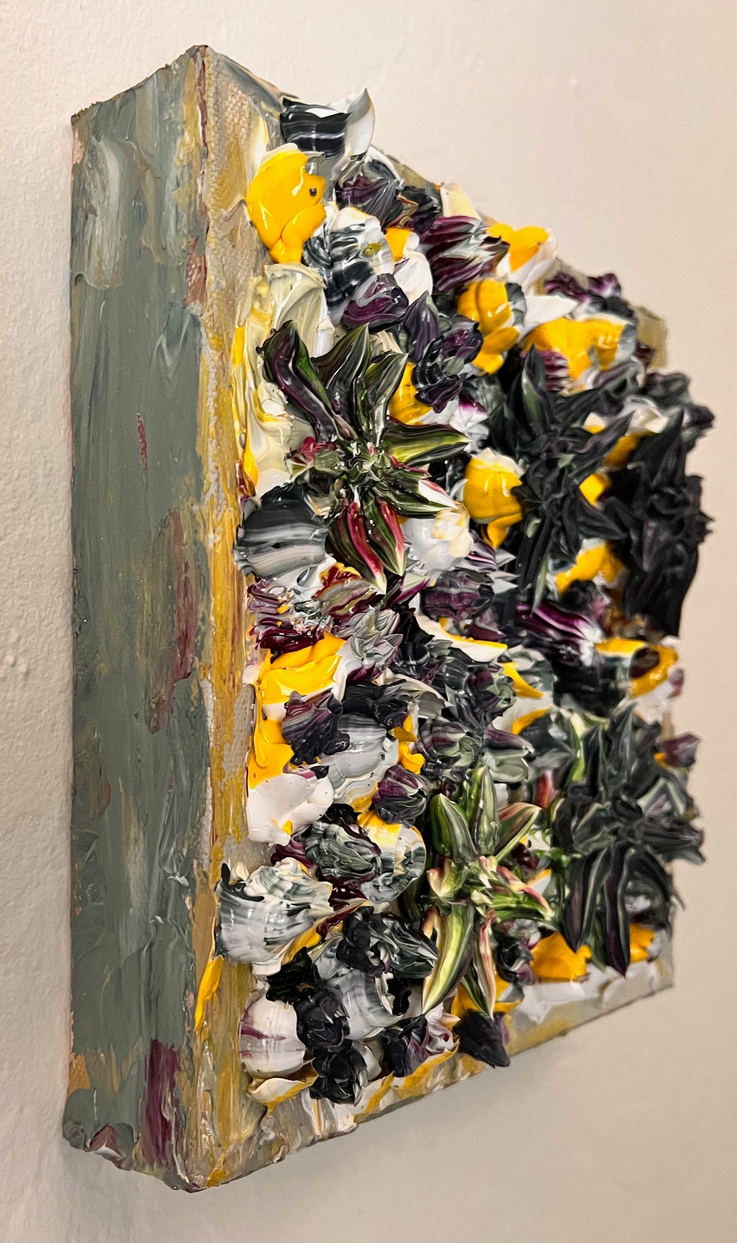 Field of flowers and succulents 8x8x1.5 (SOLD)