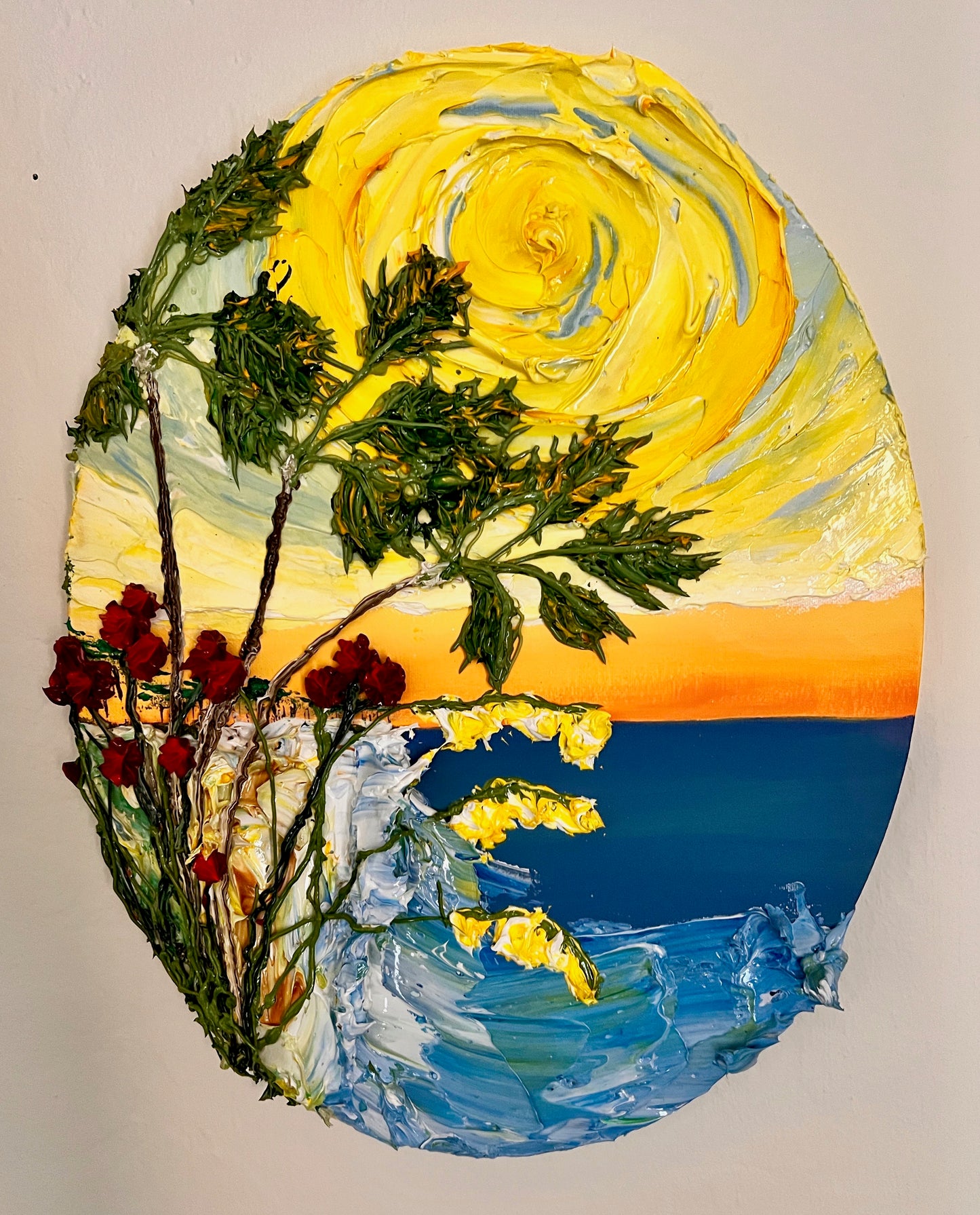 Perfect Beach Day 11x14x.75 oval (SOLD)