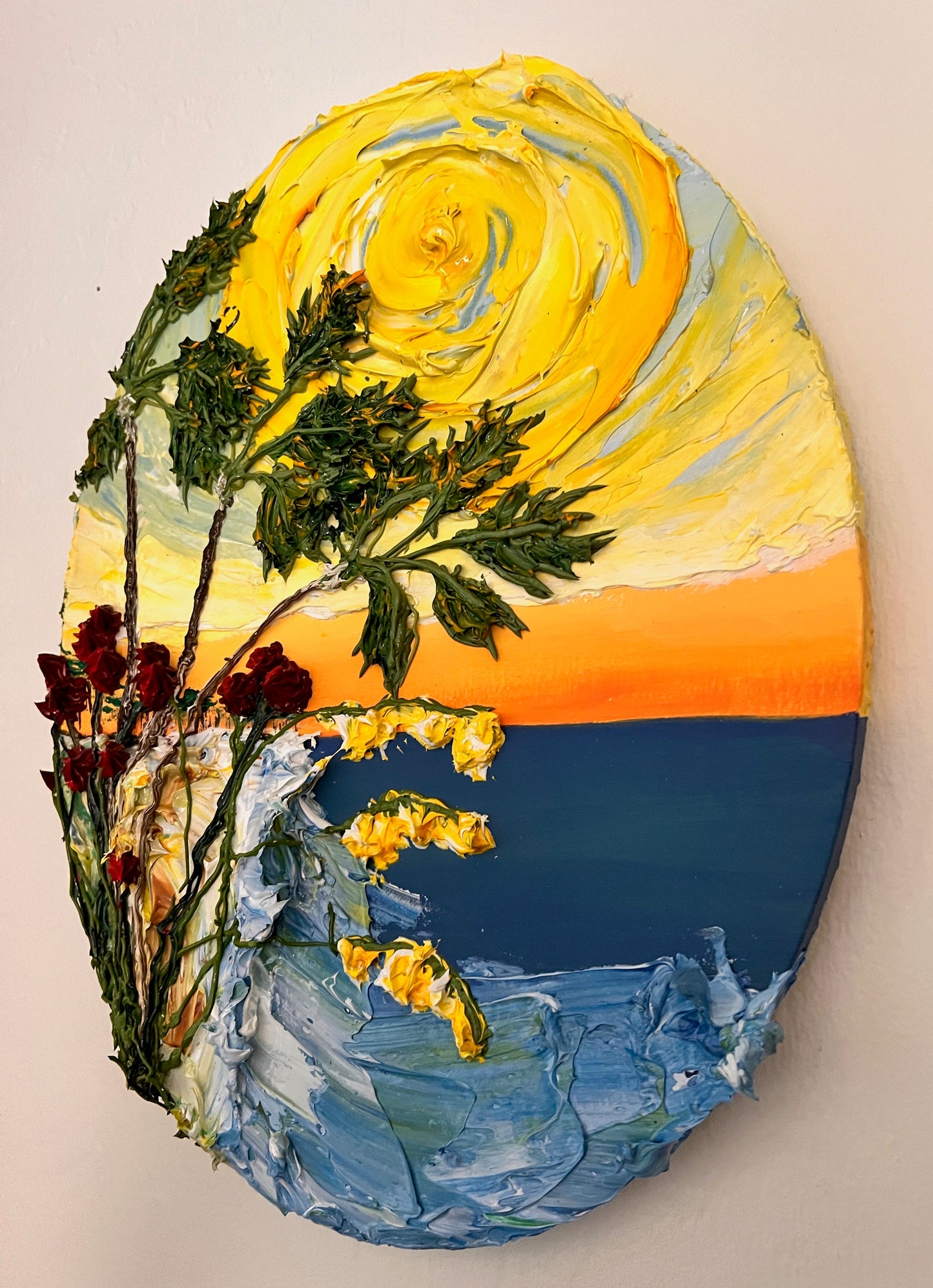Perfect Beach Day 11x14x.75 oval (SOLD)