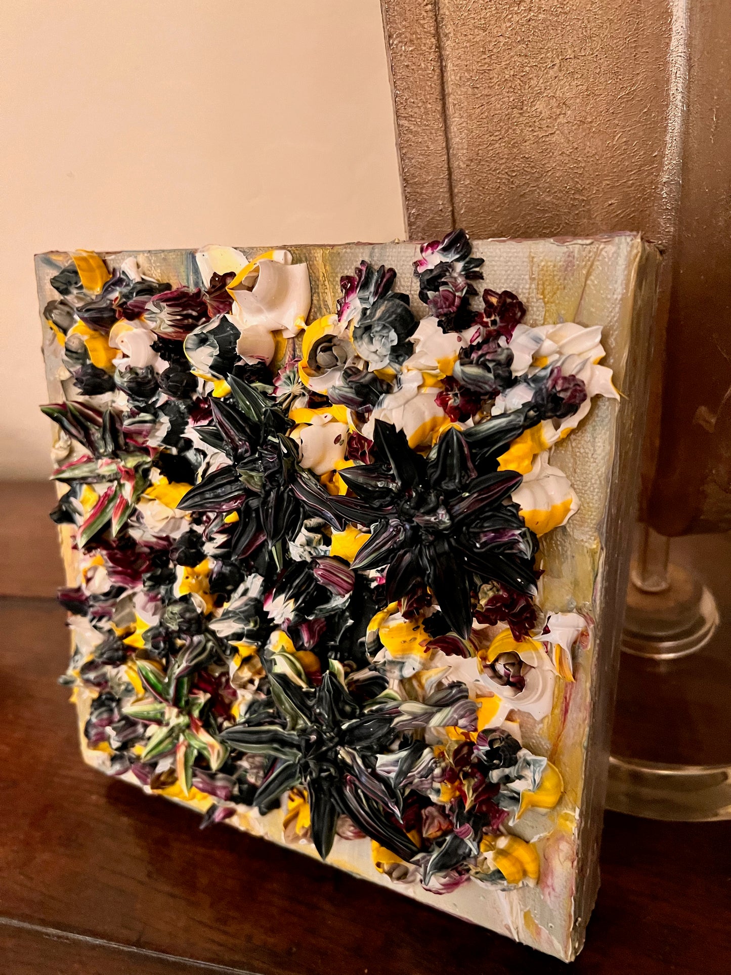 Field of flowers and succulents 8x8x1.5 (SOLD)