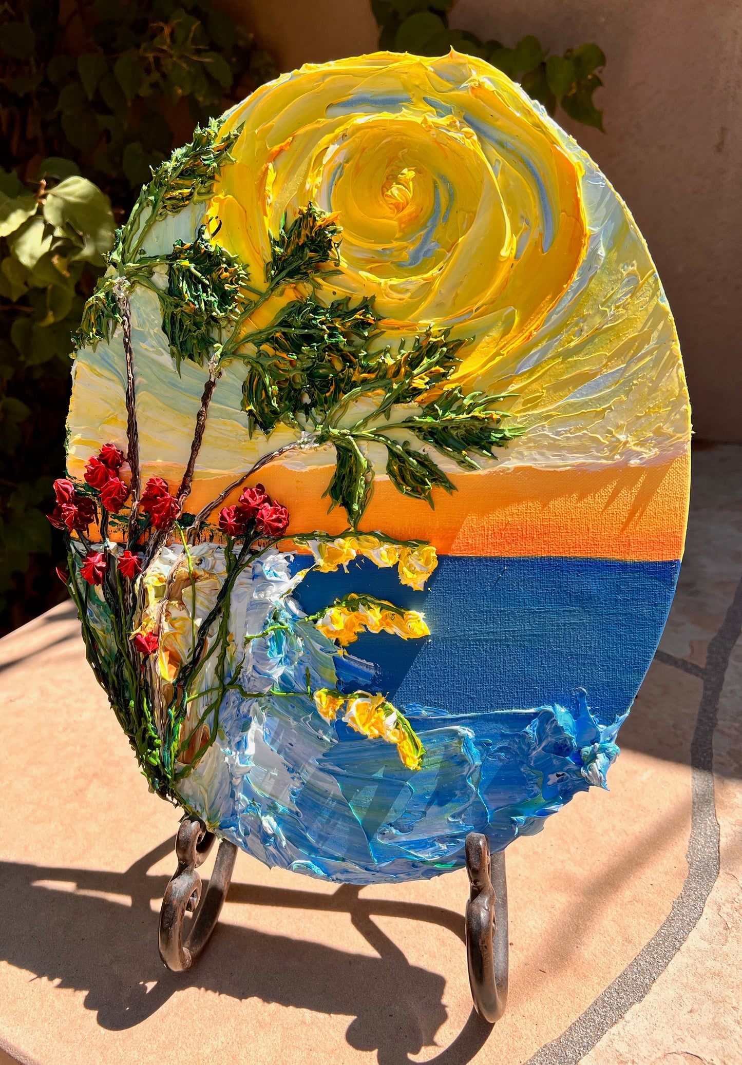 Perfect Beach Day 11x14x.75 oval (SOLD)