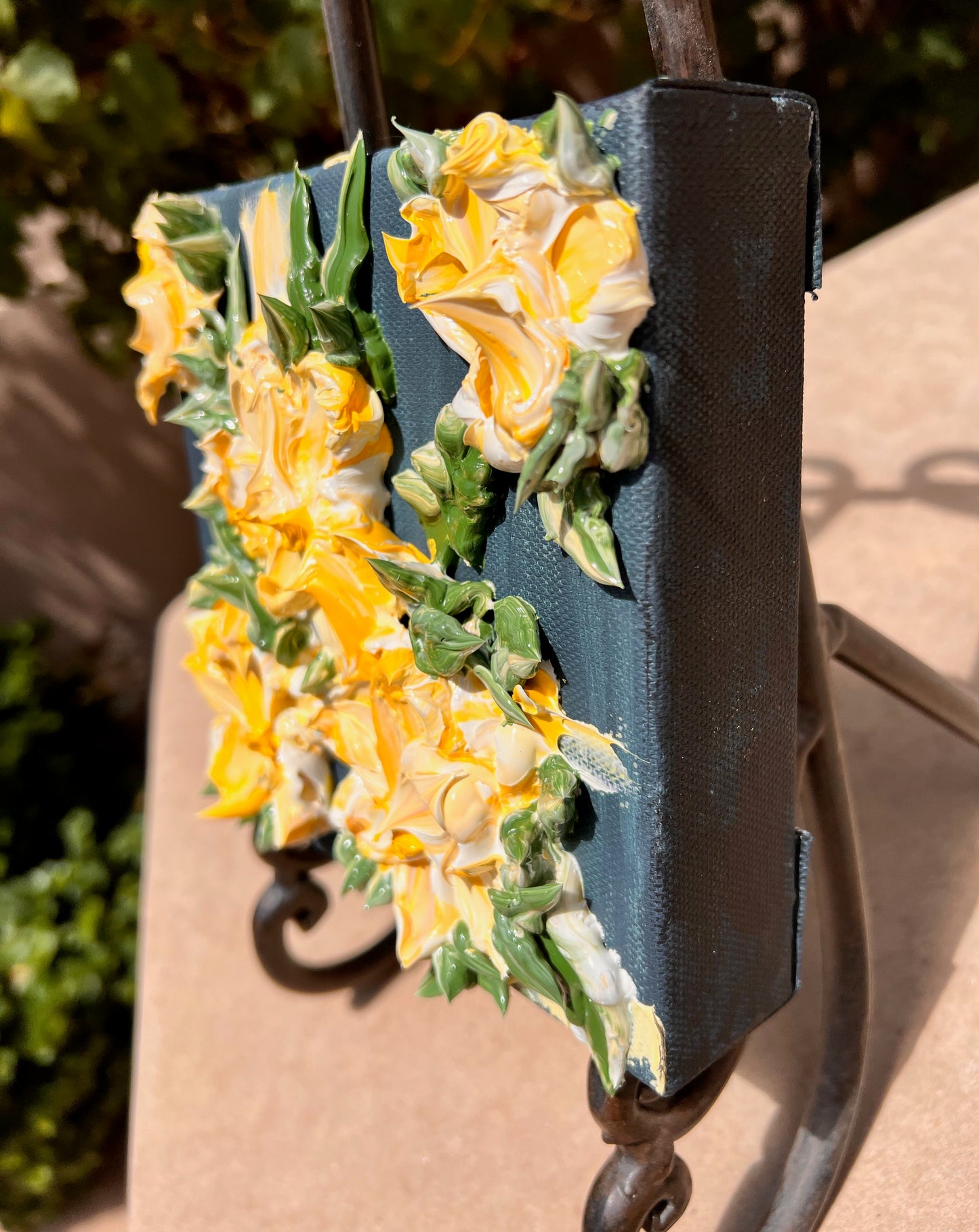 Lovely Yellow Flowers 6x6x1.5 (SOLD)