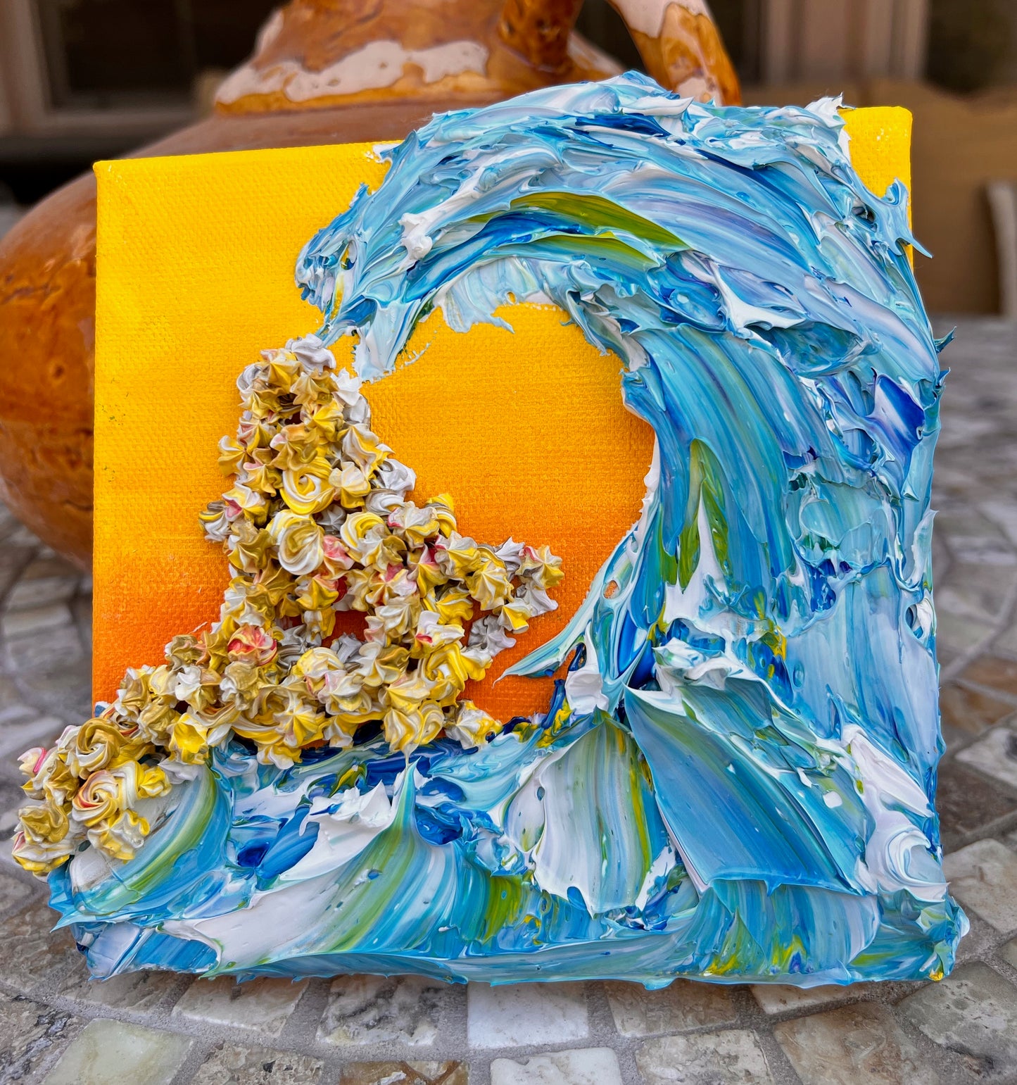 Wave on a Sunny Day 6x6x1.5