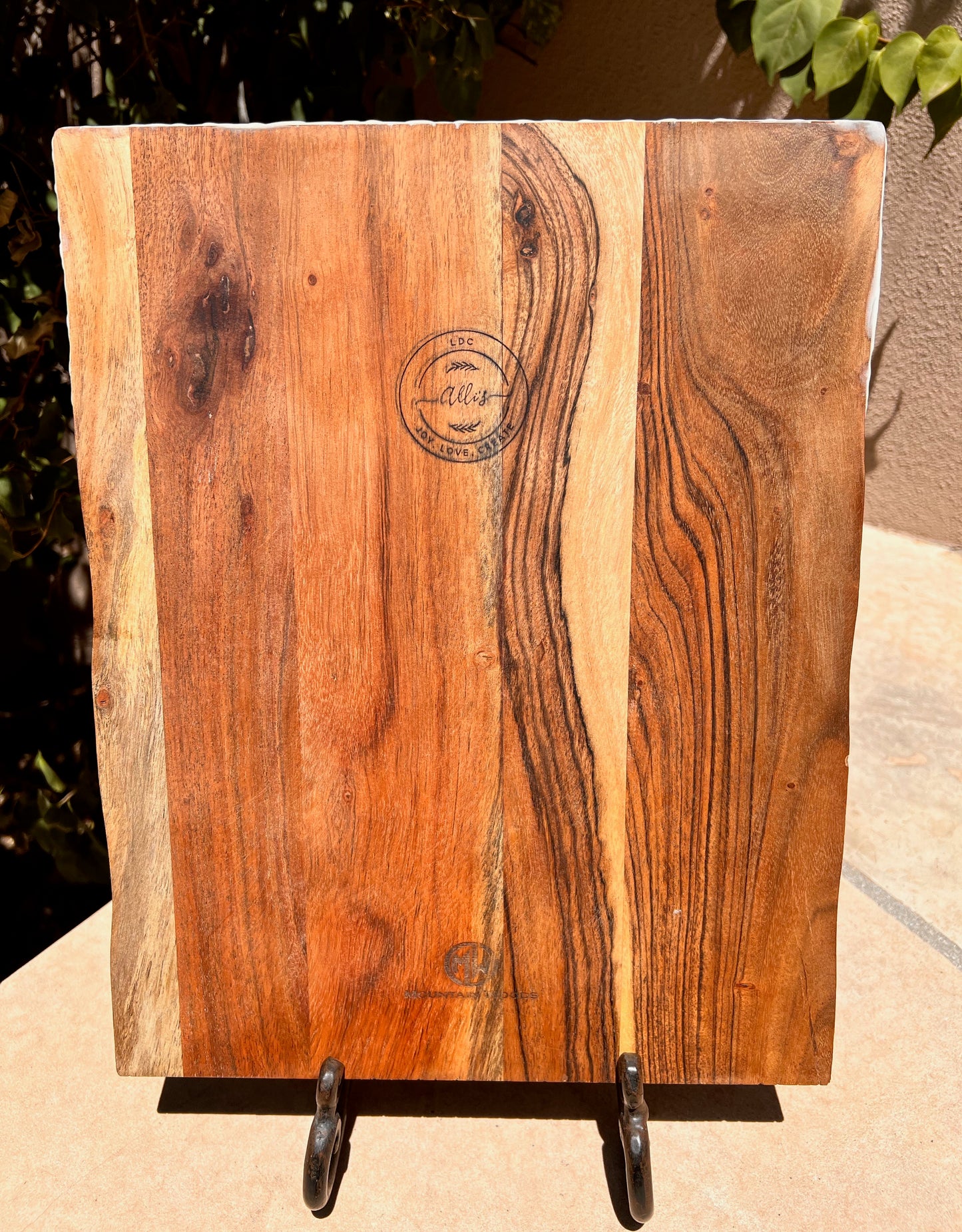Charcuterie Board - modern layers of white resin