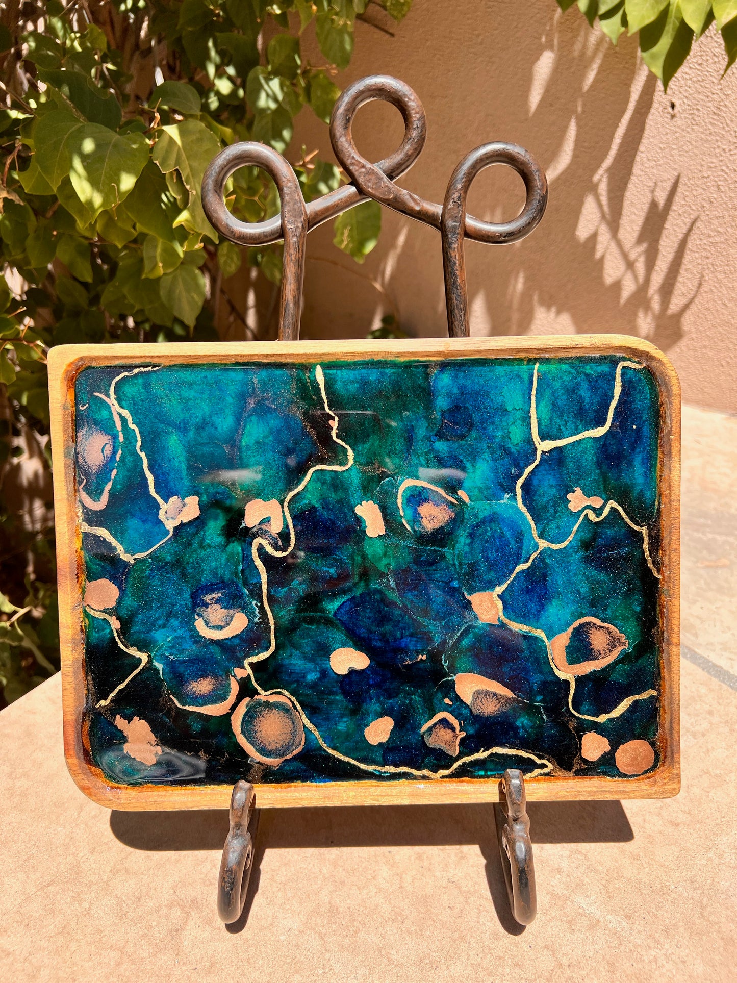 Resin Serving Tray- The Ocean 8.5x11.5x.5 (SOLD)