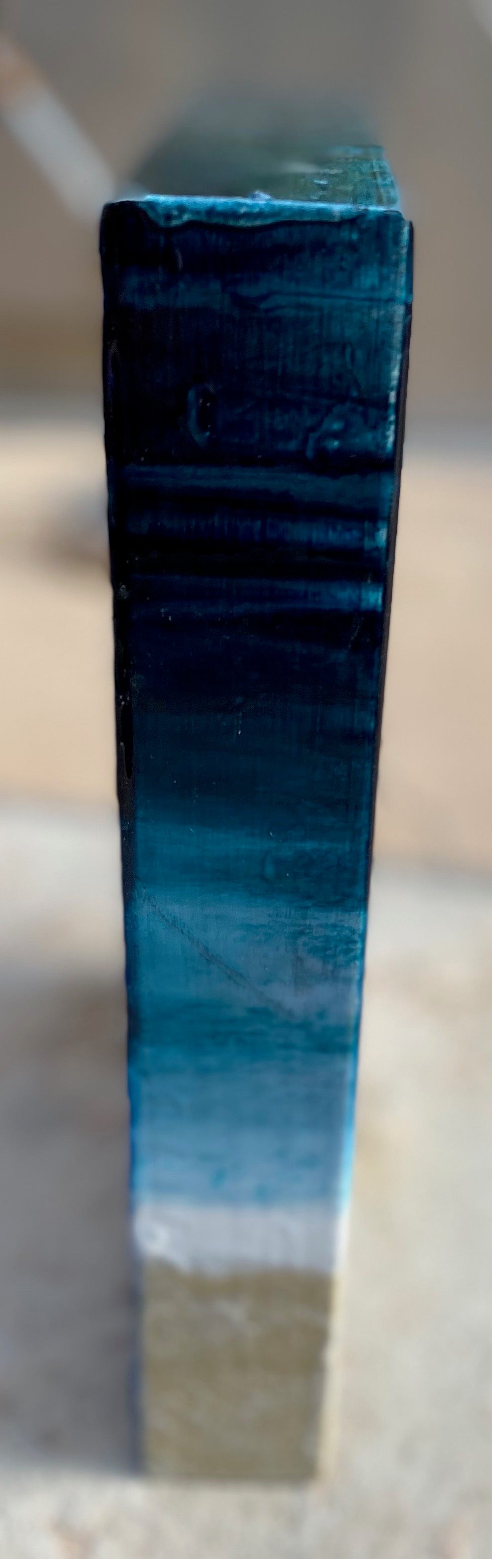 Resin Ocean Inspired Decorative Block 8x10x2