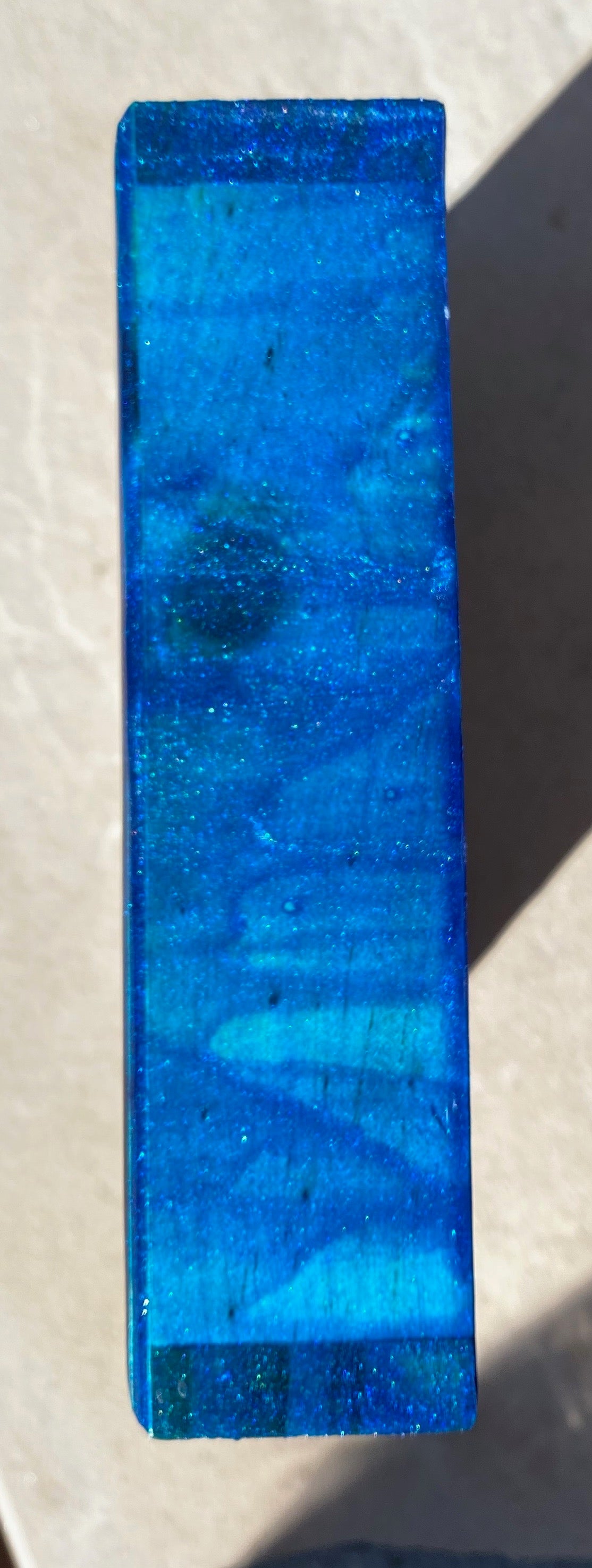 Resin Ocean Crashing Waves Inspired Decorative Block 6x9x1.5