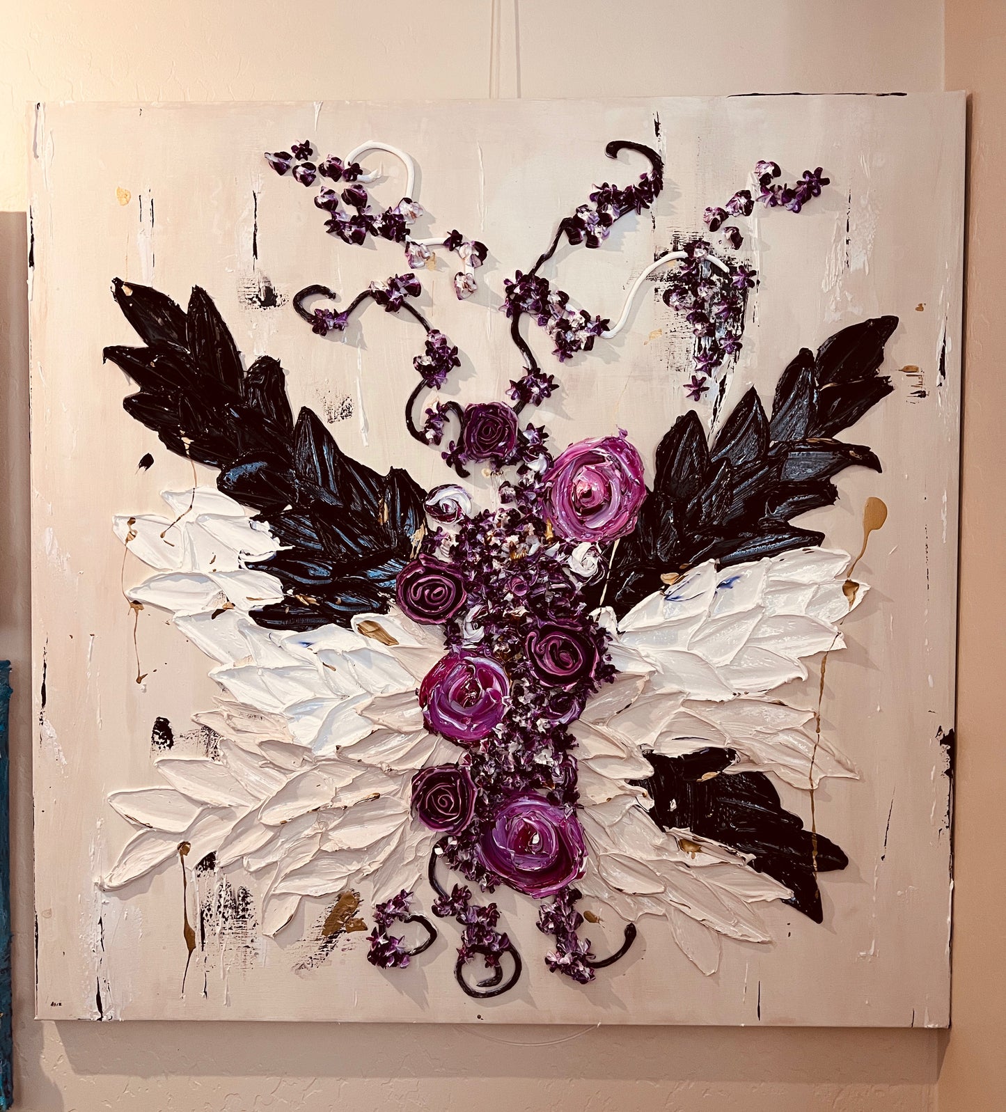 PEACE & LOVE 36x36x1.25 (SOLD)