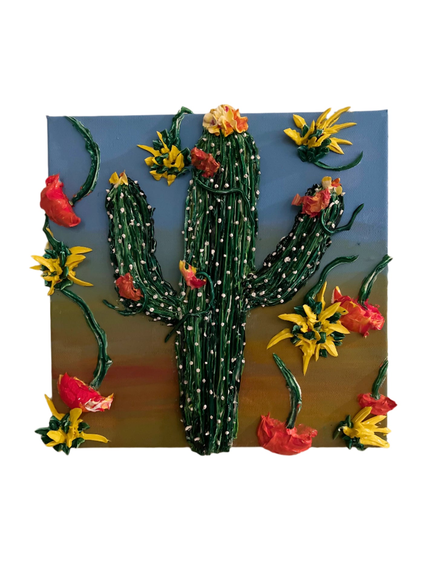 Saguaro Cactus 12x12x1.5 (SOLD)