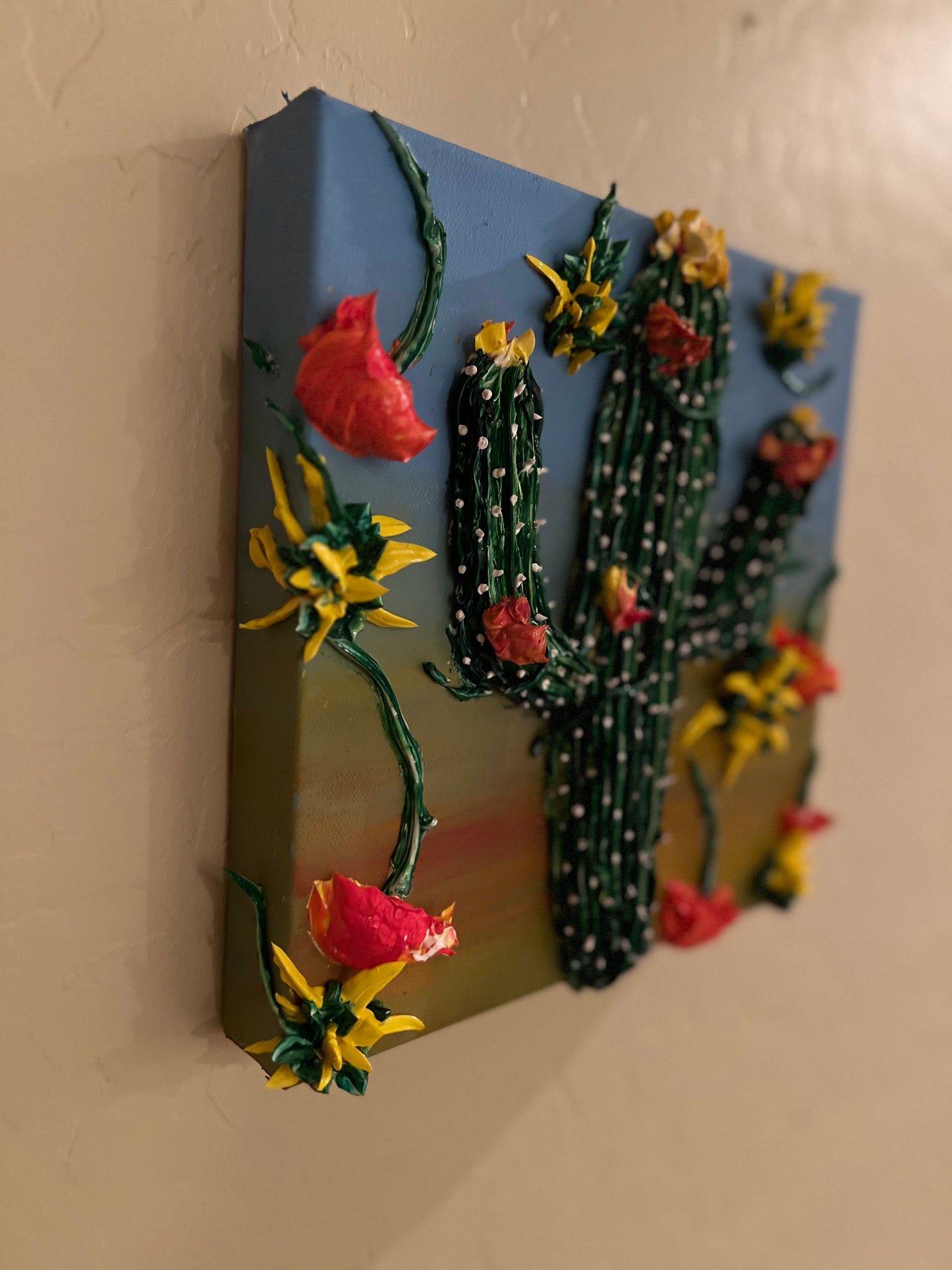 Saguaro Cactus 12x12x1.5 (SOLD)