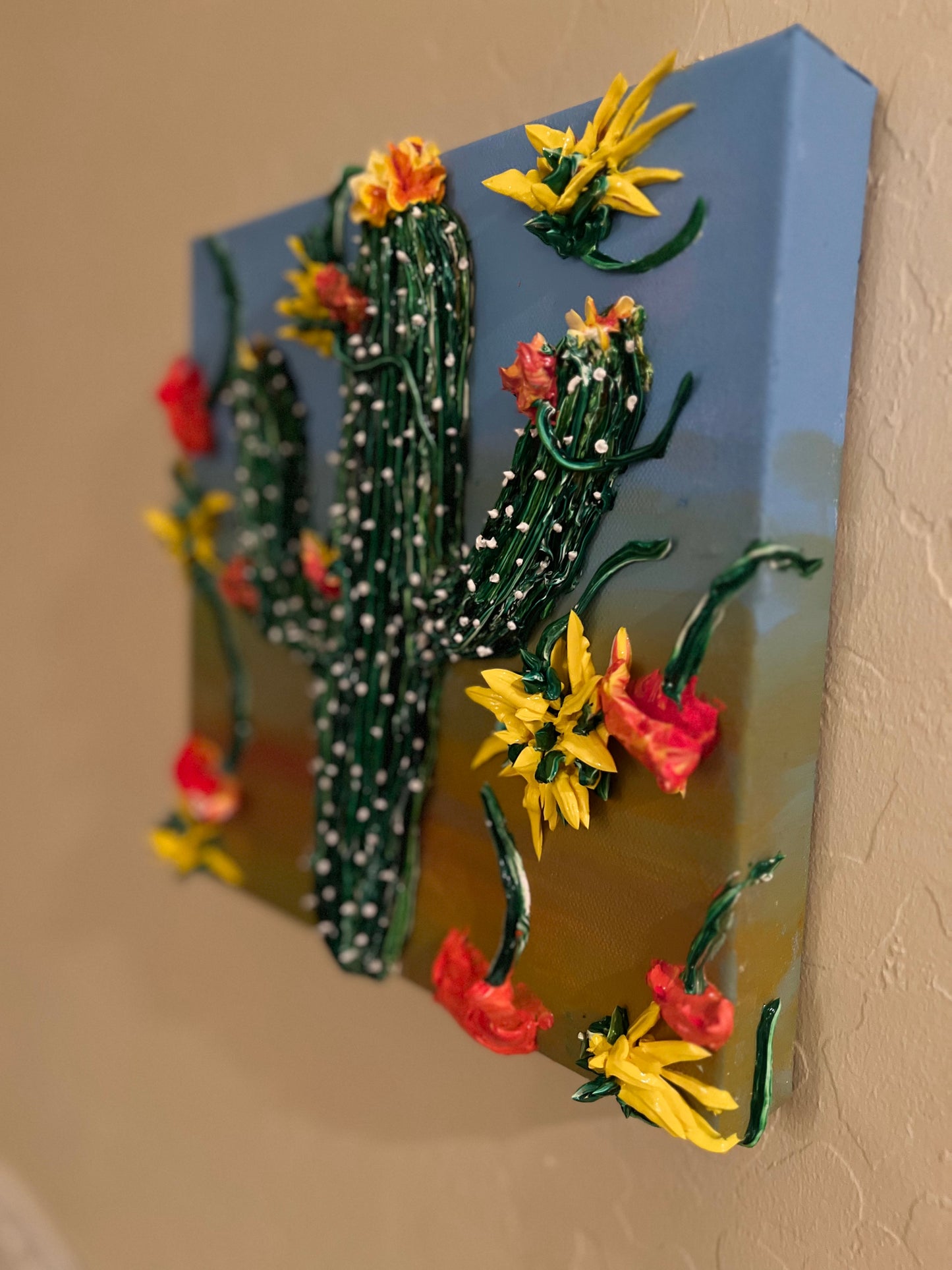 Saguaro Cactus 12x12x1.5 (SOLD)