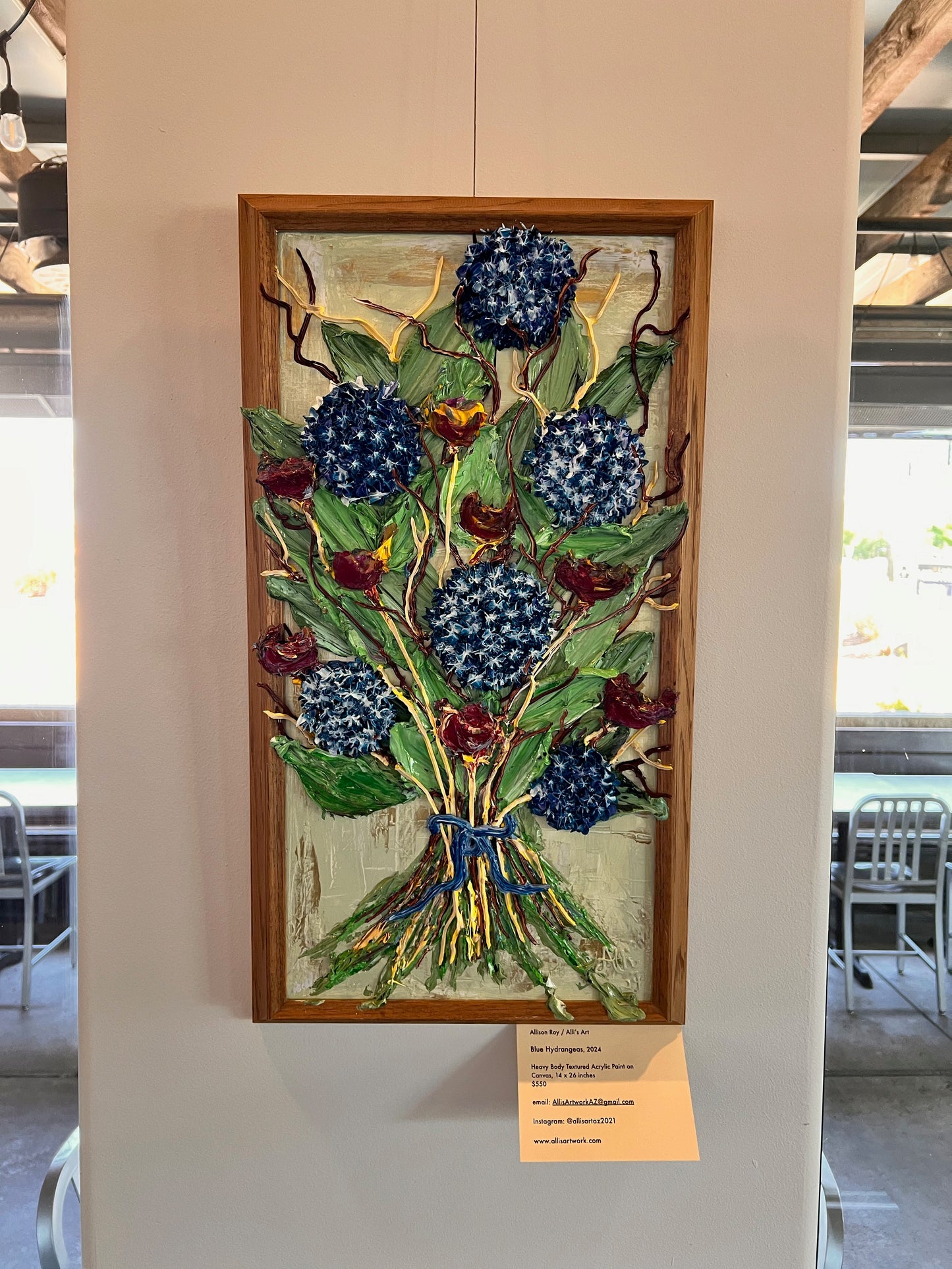 Blue Hydrangeas 14x26