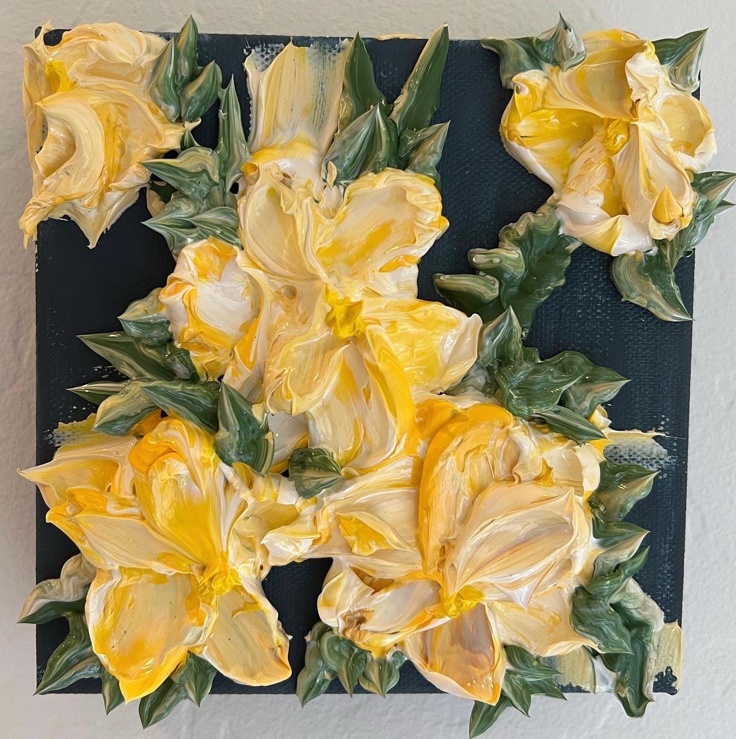 Lovely Yellow Flowers 6x6x1.5 (SOLD)