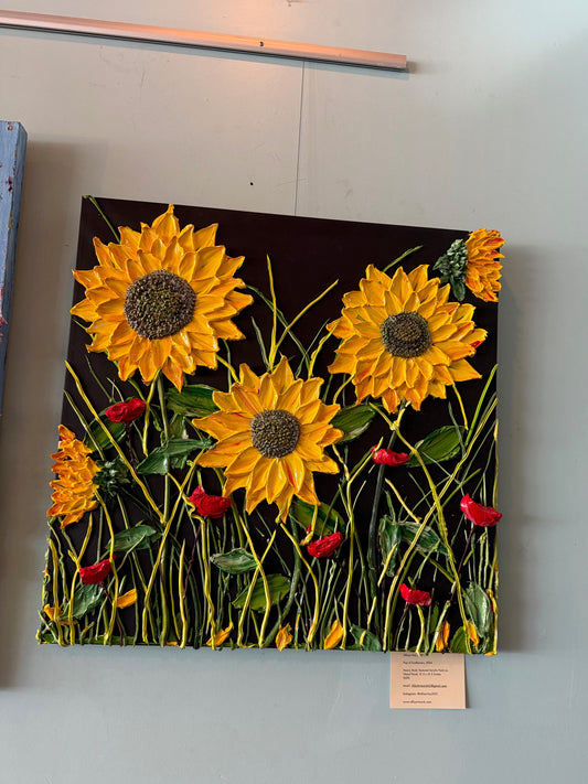 Pop of Sunflowers 31.5" x 31.5"