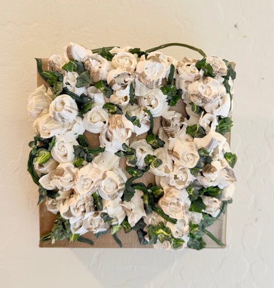 White and Bronze Tulips 6x6x1.5
