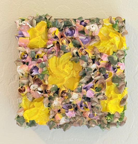 Happy Yellow Flowers 6x6x1.5