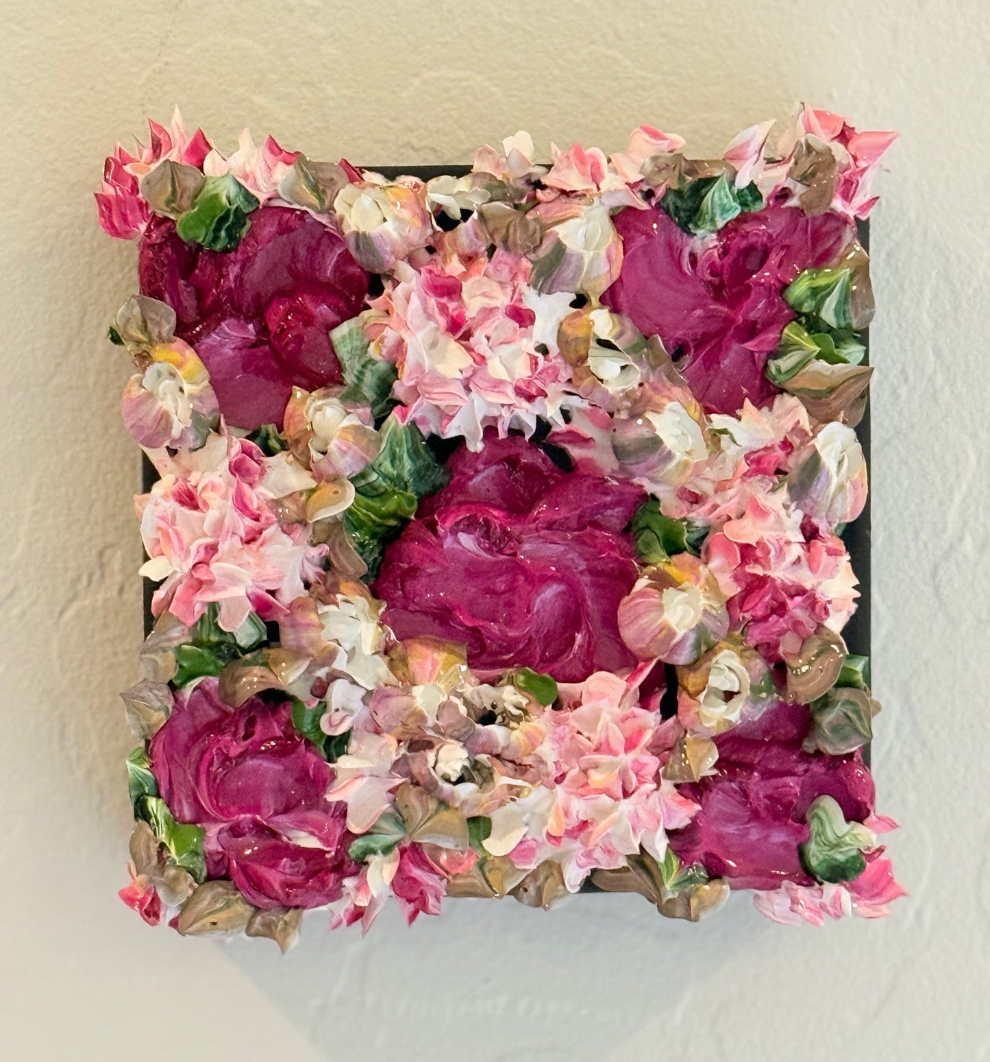 Happy Magenta Flowers 6x6x1.5