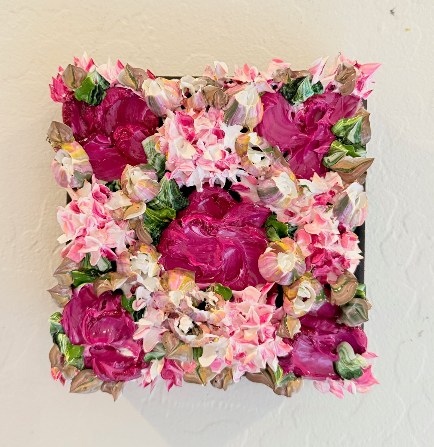 Happy Magenta Flowers 6x6x1.5