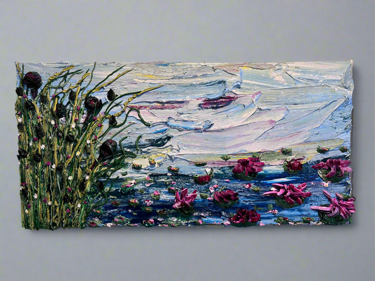 Water Lilies on a Sunny Day 18x36x1.25