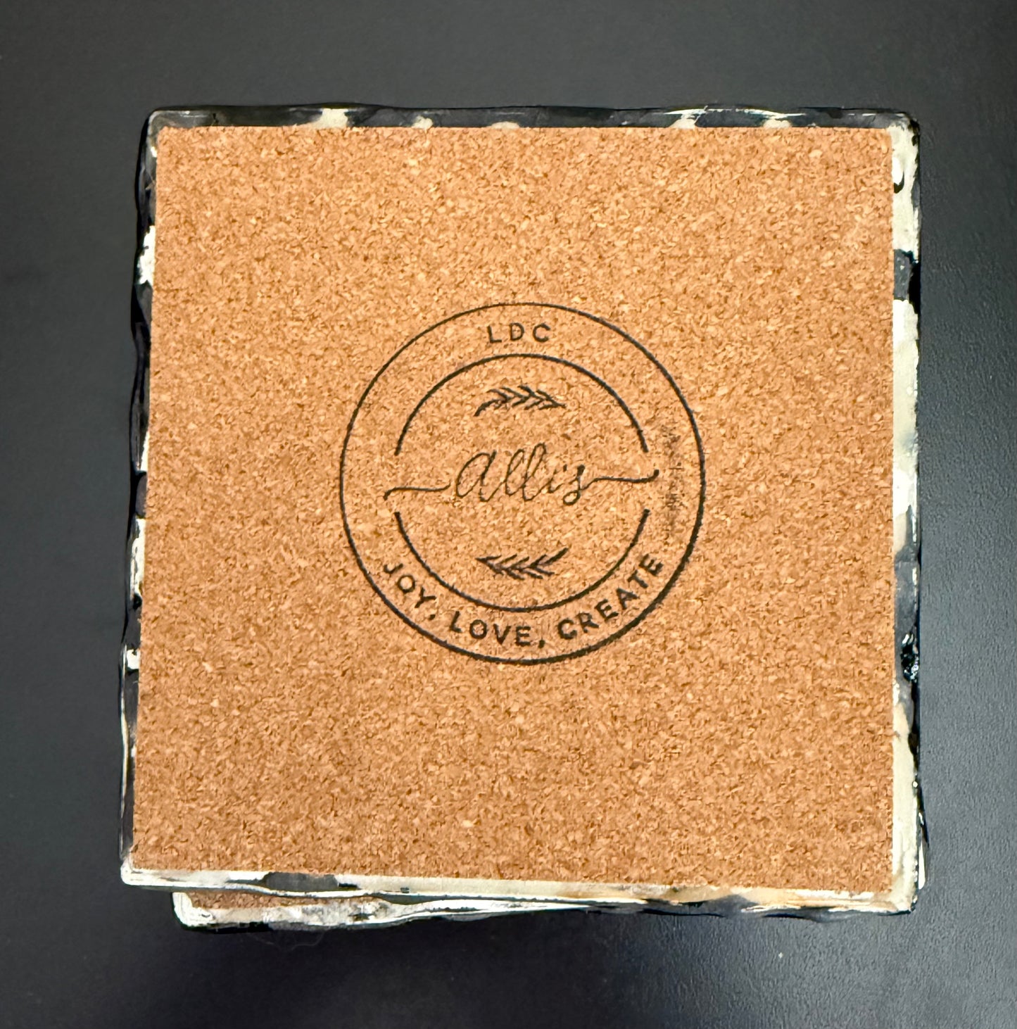 Coasters - vibrant gold and black