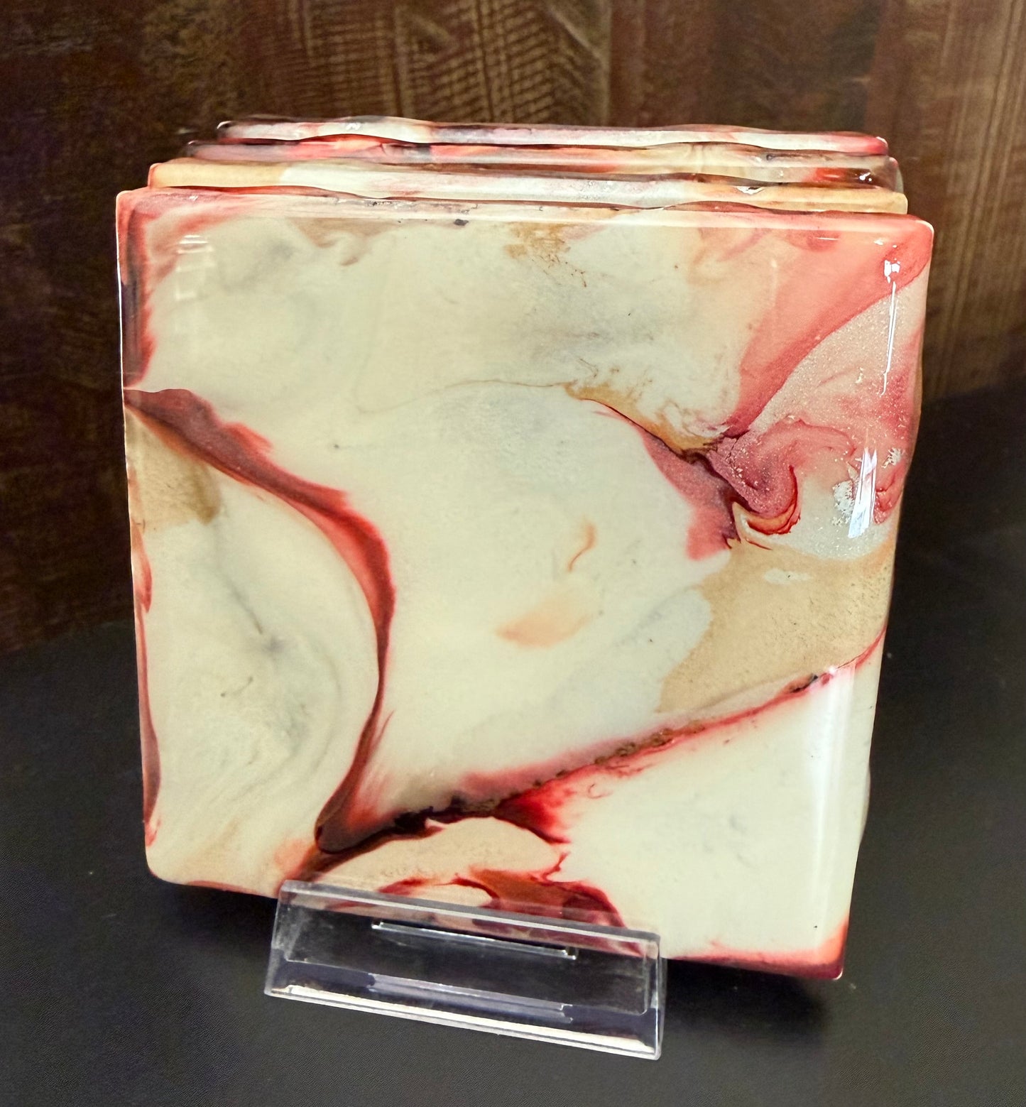 Coasters - Red, Gold and Pearl