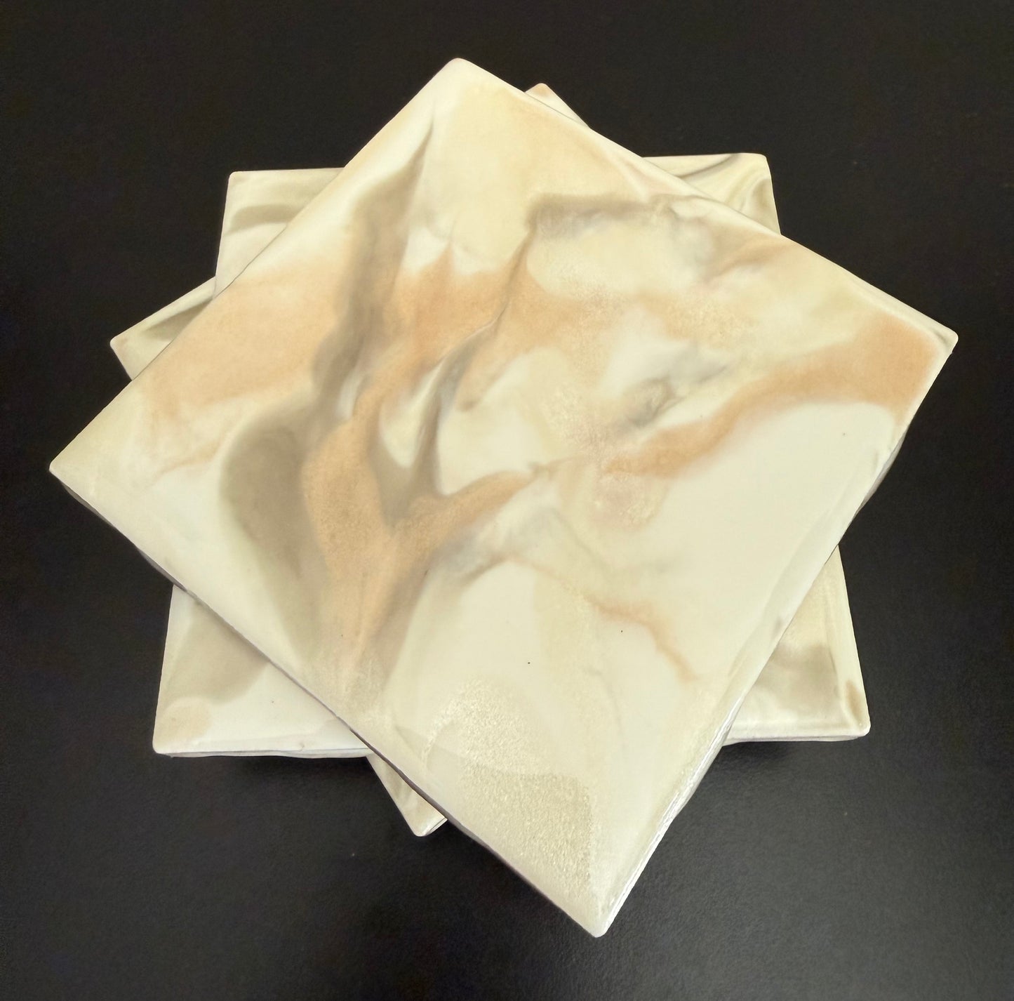 Coasters - Silver, copper, gold and pearl