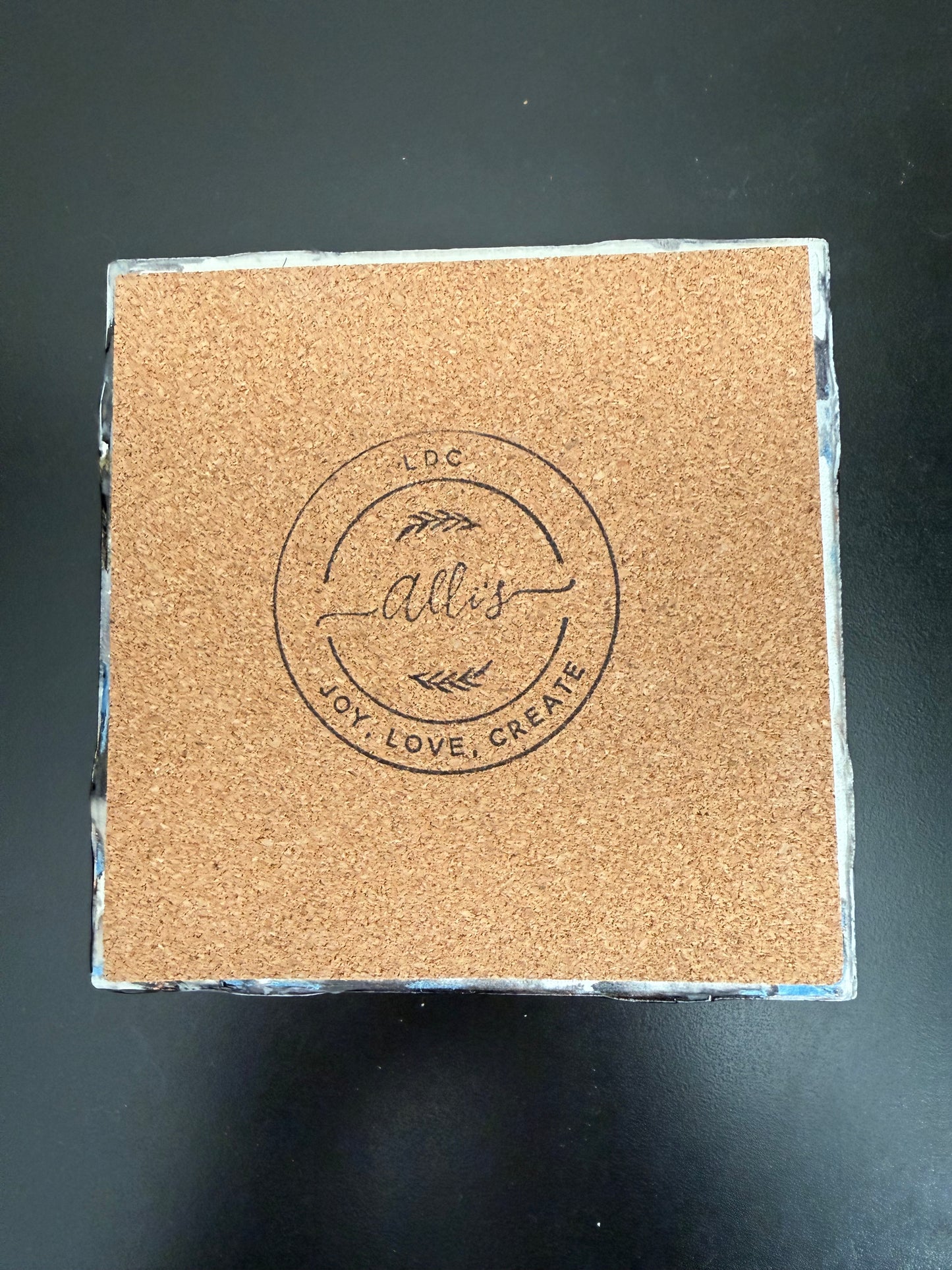 Coasters - Black, silver, copper and brass
