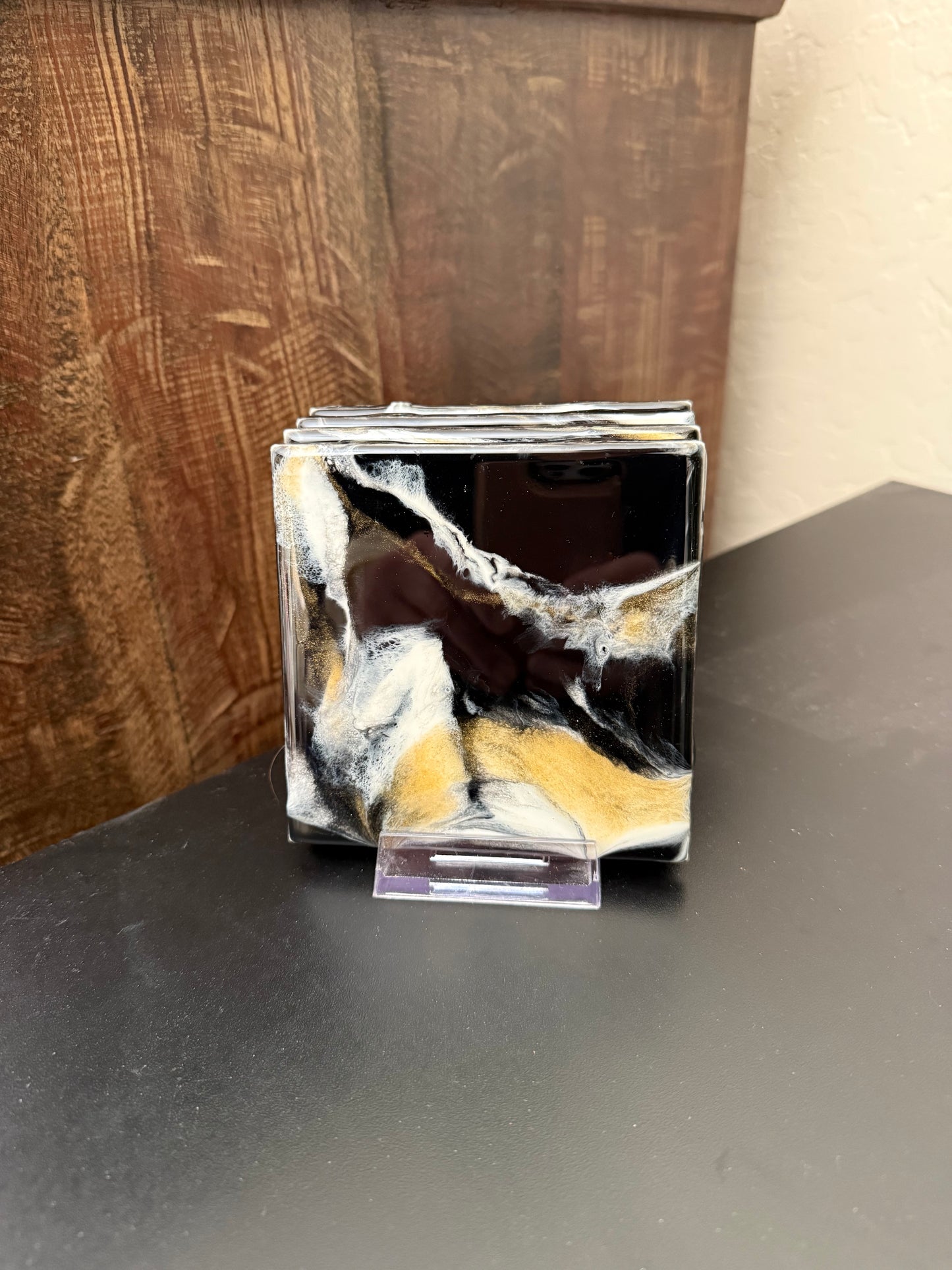 Coasters - Black, Gold and White