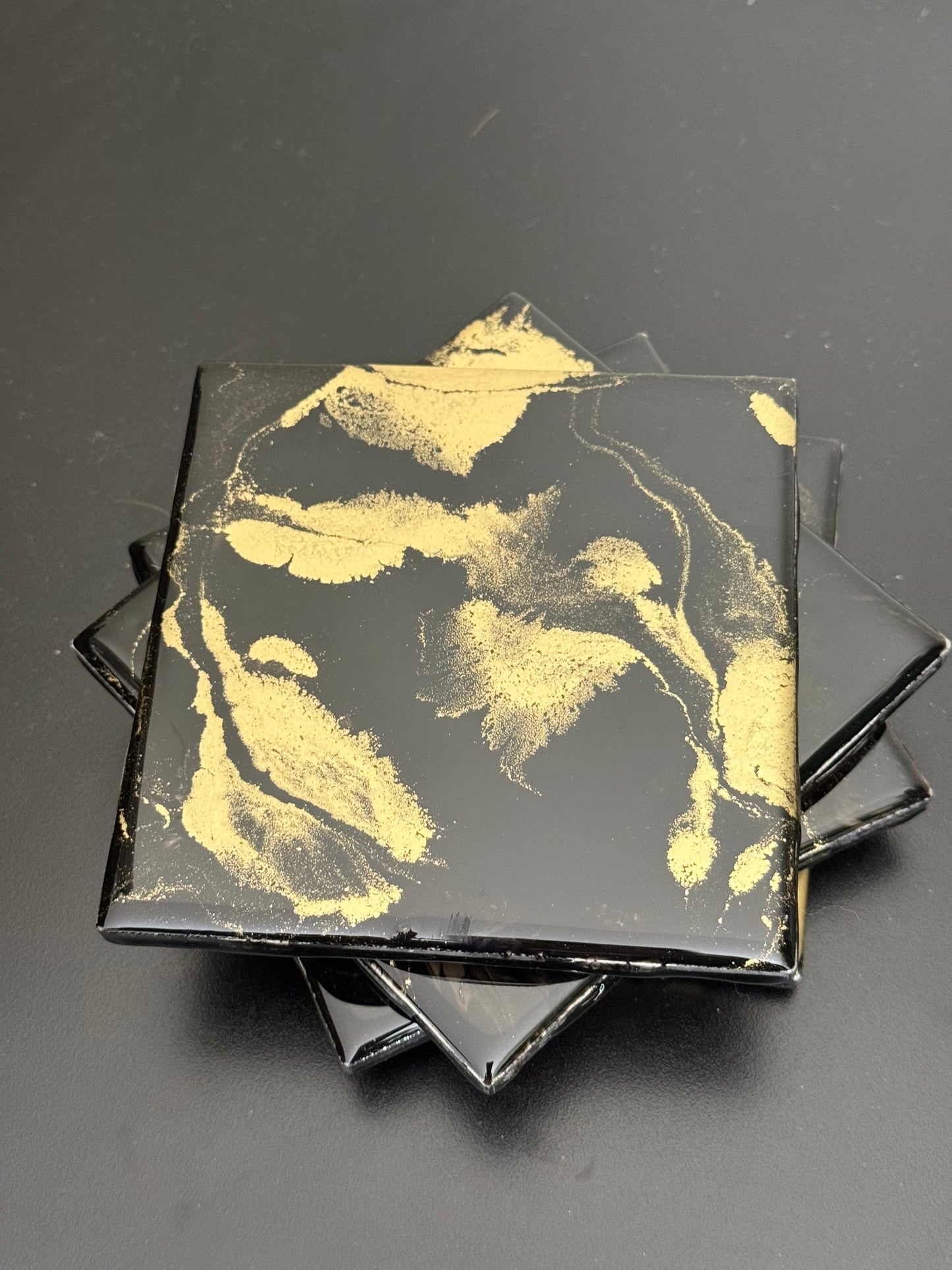 Coasters - Black and Gold