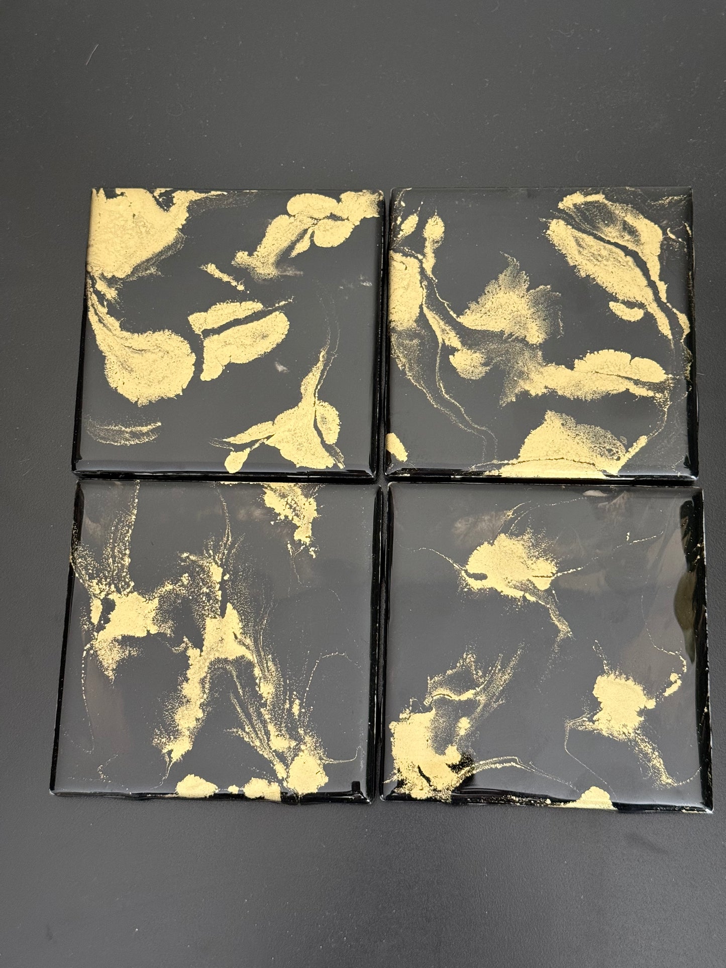 Coasters - Black and Gold