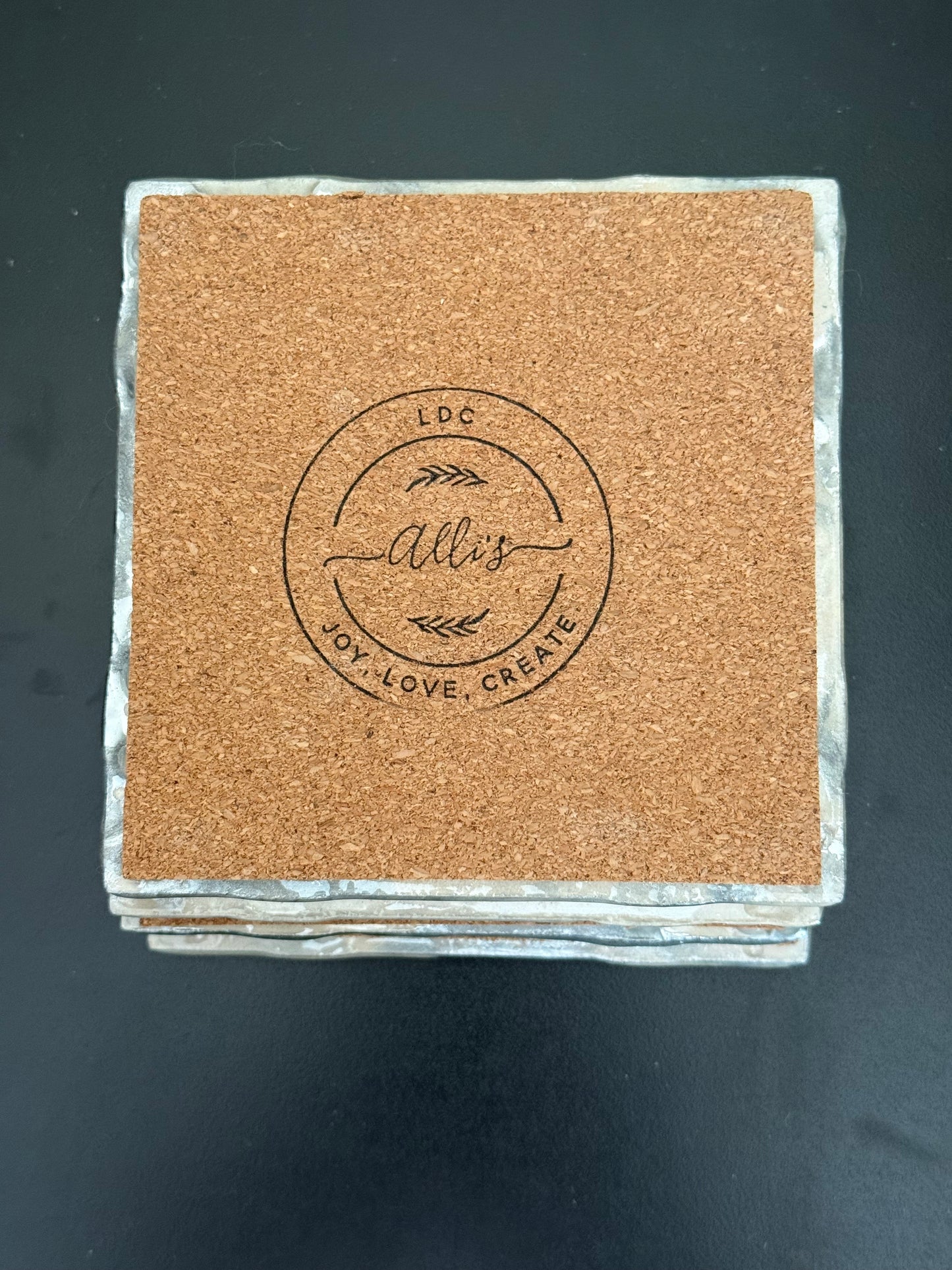 Coasters- Silver and Pearl