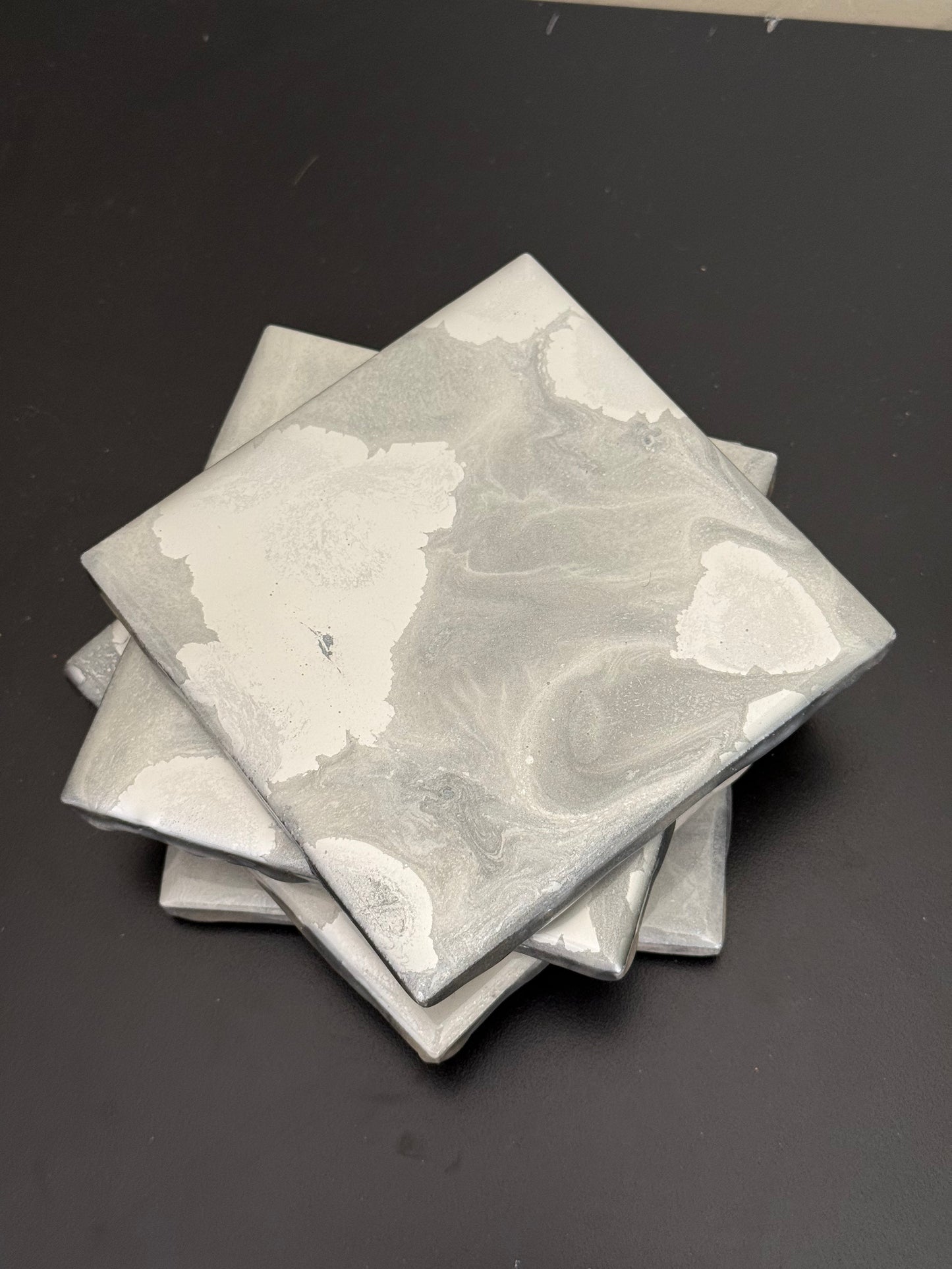 Coasters- Silver and Pearl