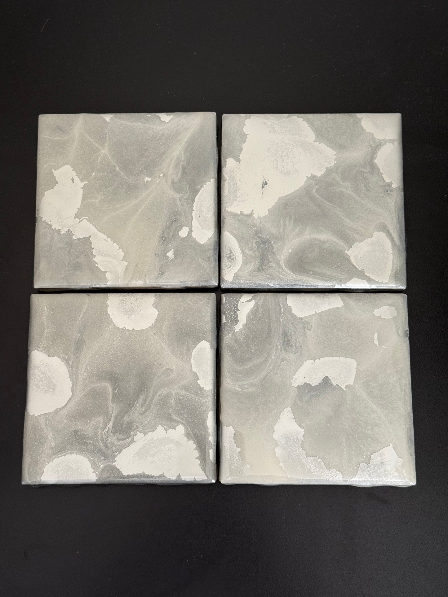 Coasters- Silver and Pearl