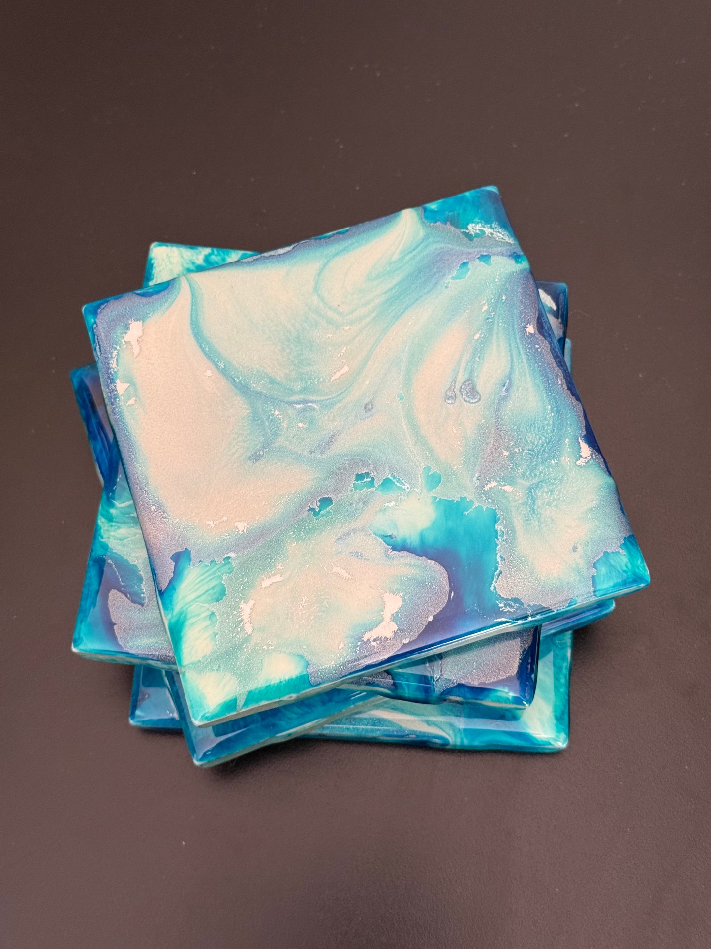 Coasters- Blue, Green, Silver and Pearl