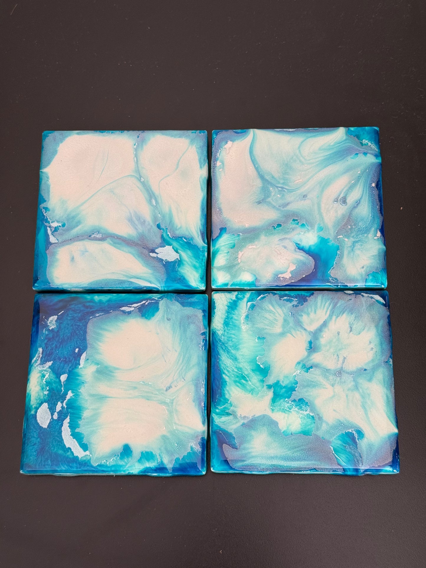 Coasters- Blue, Green, Silver and Pearl