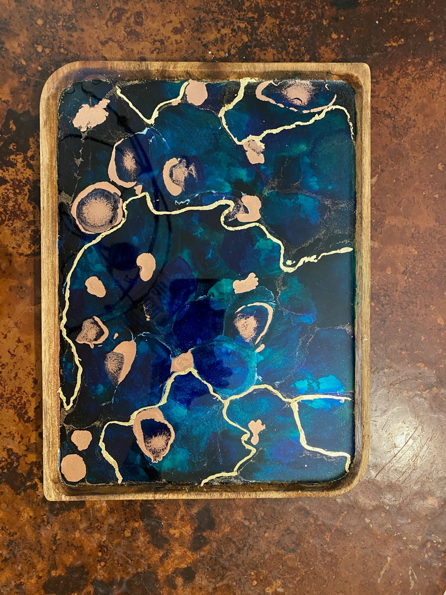 Resin Serving Tray- The Ocean 8.5x11.5x.5