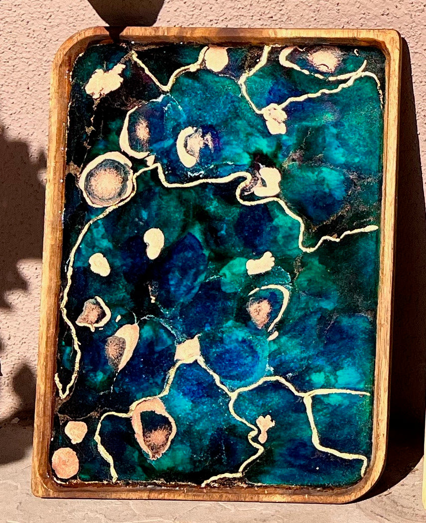 Resin Serving Tray- The Ocean 8.5x11.5x.5